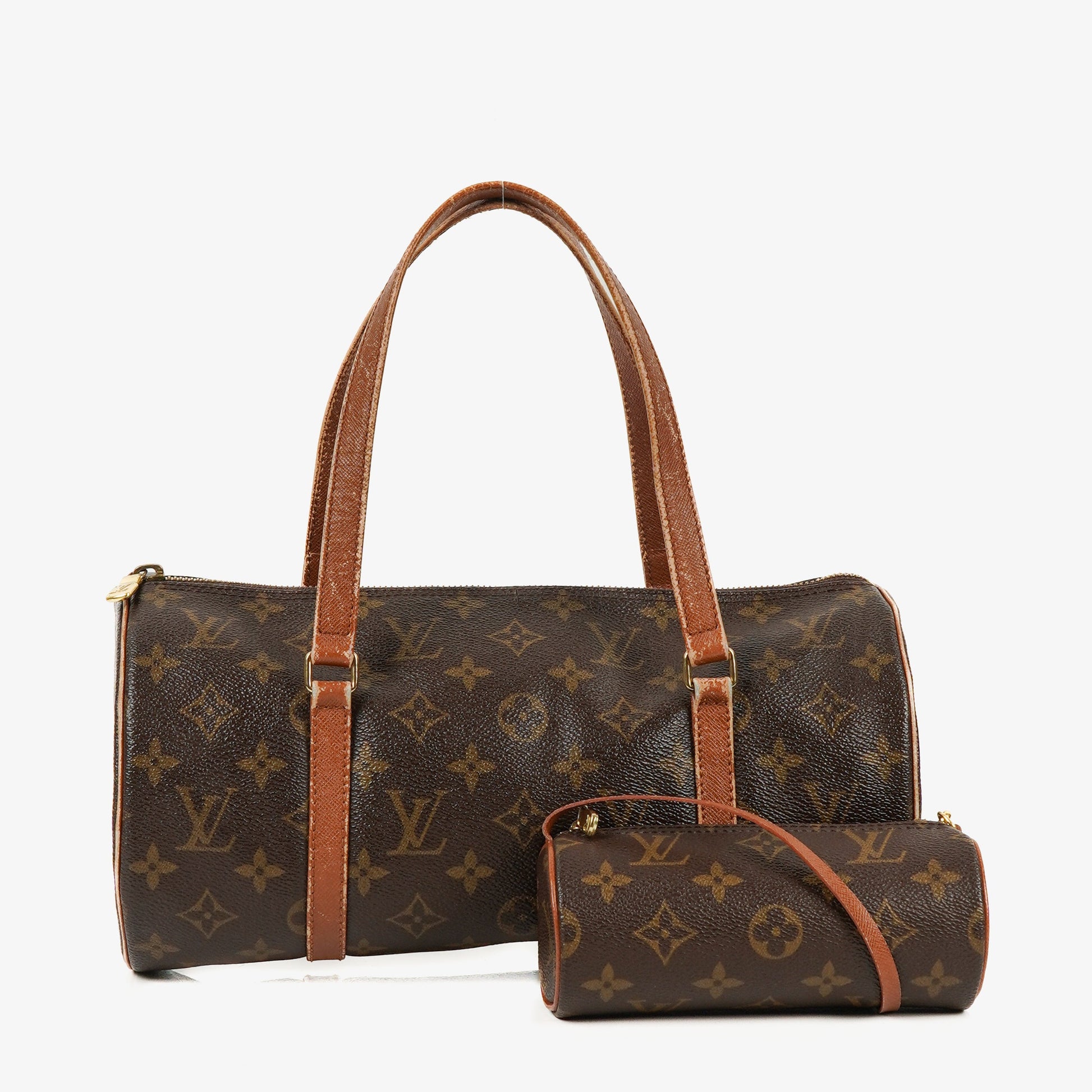Louis Vuitton Papillon 30  Monogram Canvas Handbag With Mini Papillon Pochette