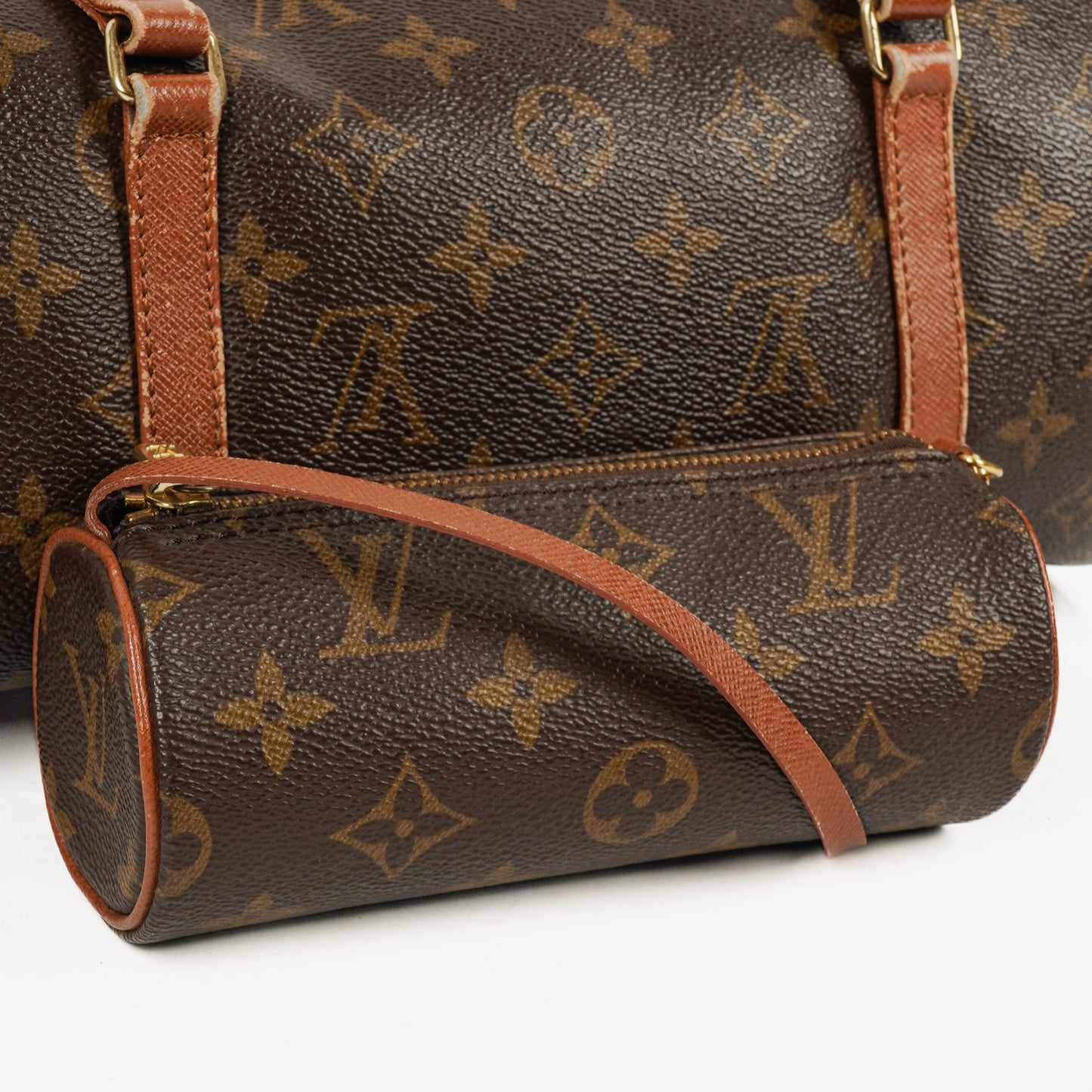 Louis Vuitton Papillon 30  Monogram Canvas Handbag With Mini Papillon Pochette