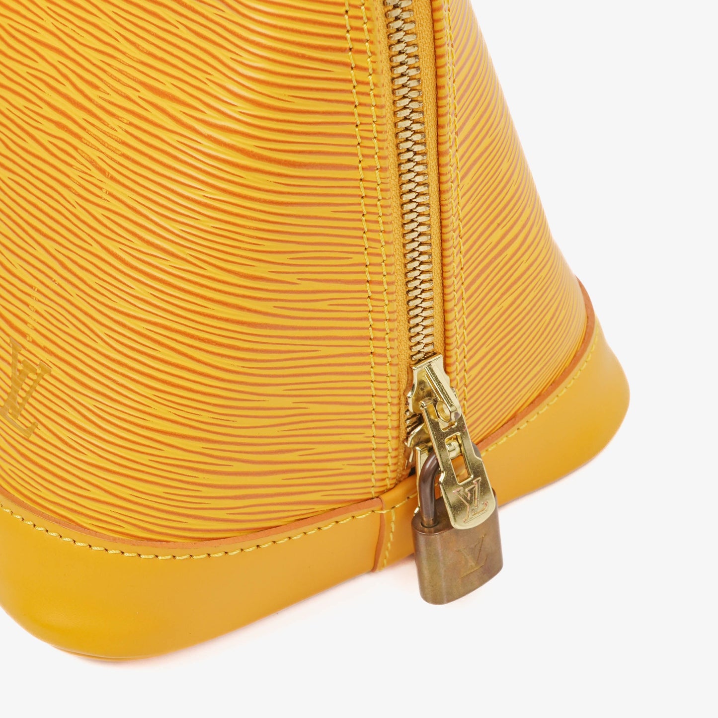 Louis Vuitton Alma PM Yellow Epi Leather Handbag