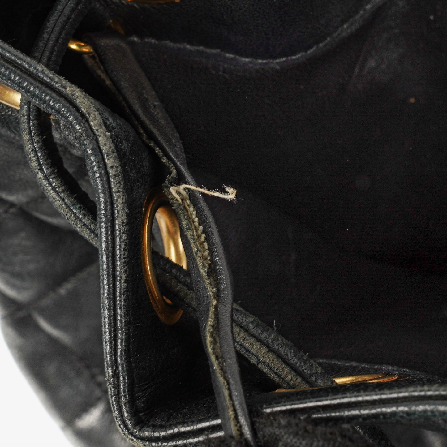 Chanel Black Quilted Leather Bucket Bag