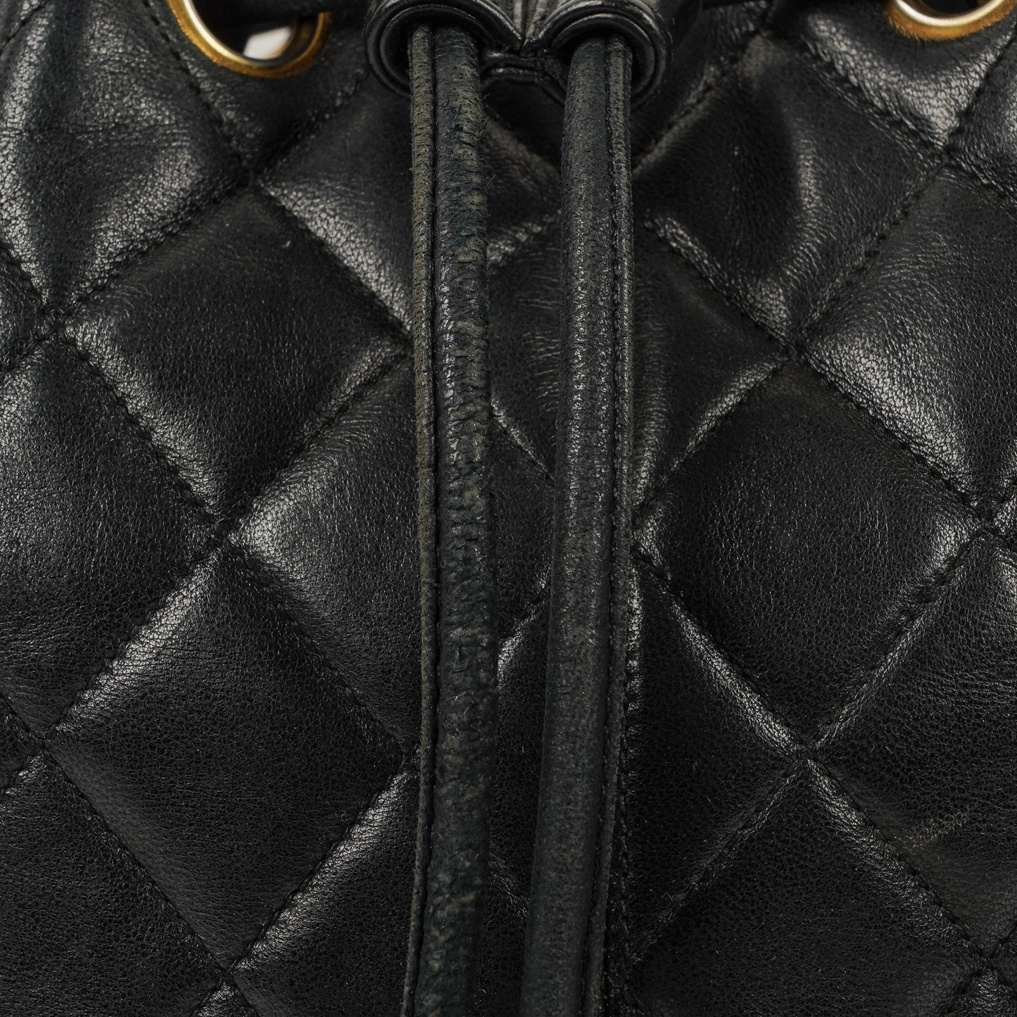 Chanel Black Quilted Leather Bucket Bag