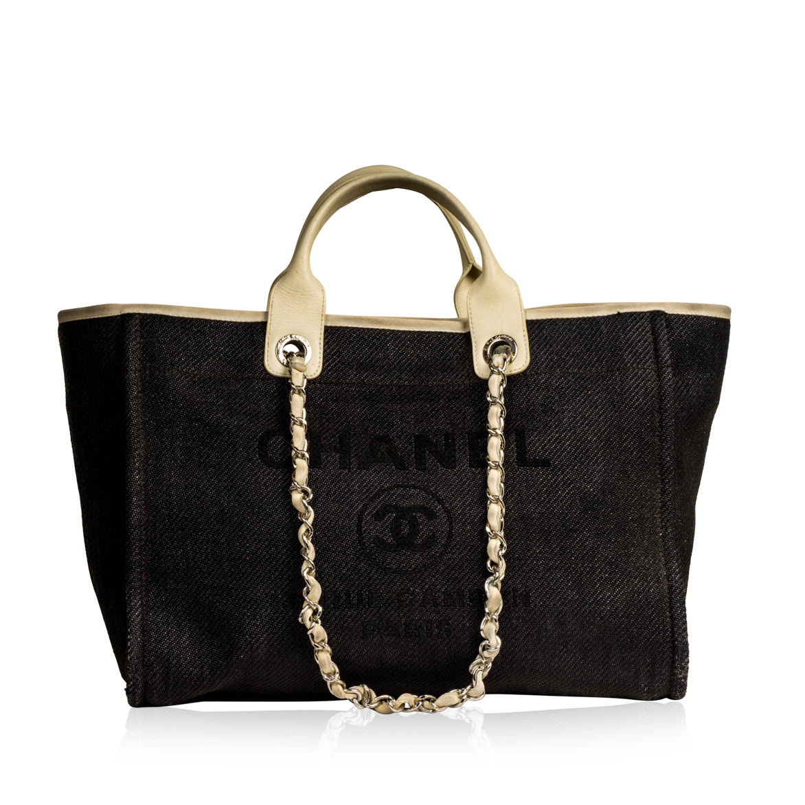 Chanel Cambon Leather Black Tote Bag Style 5