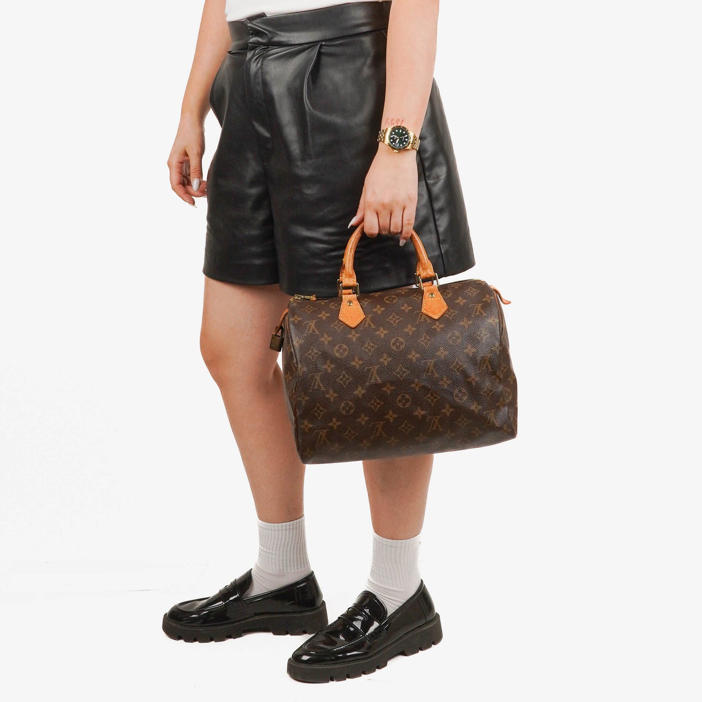 Louis Vuitton  30 Monogram Canvas Handbag