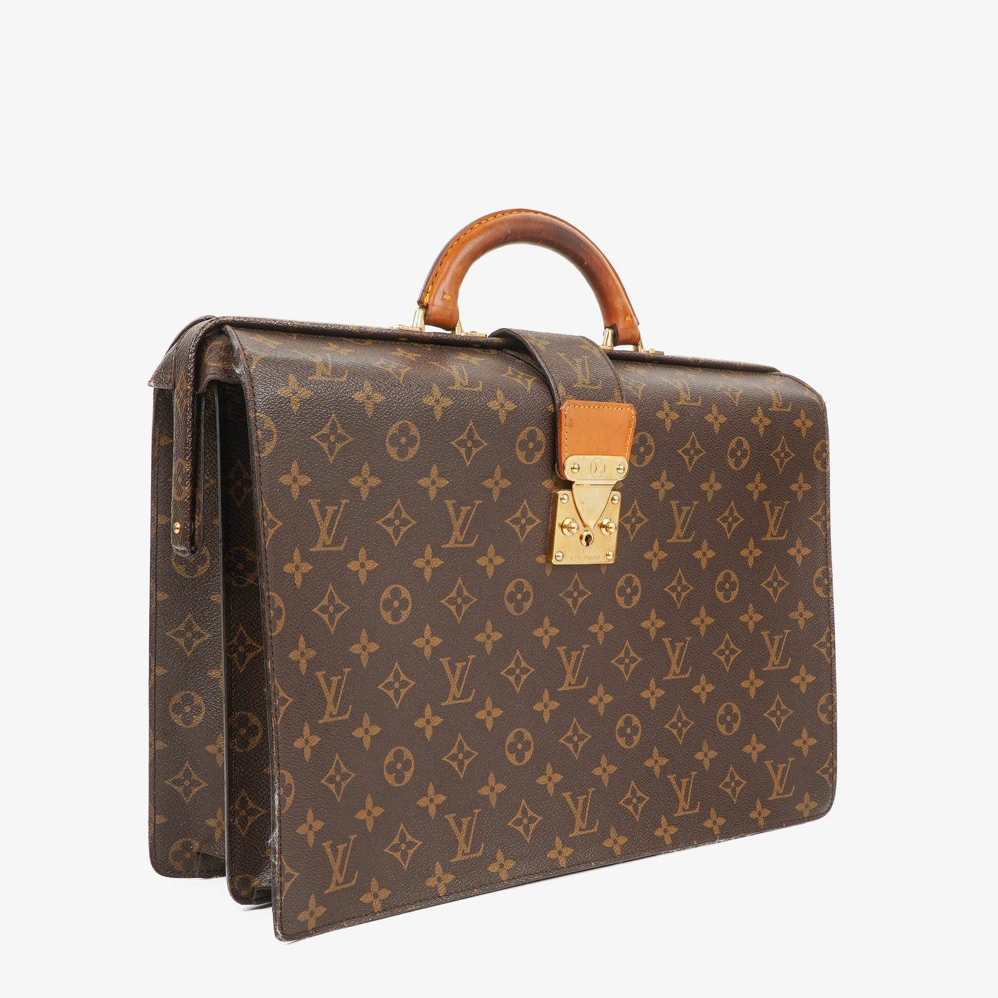 Louis Vuitton Monogram Canvas Serviette Fermoir Briefcase Bag