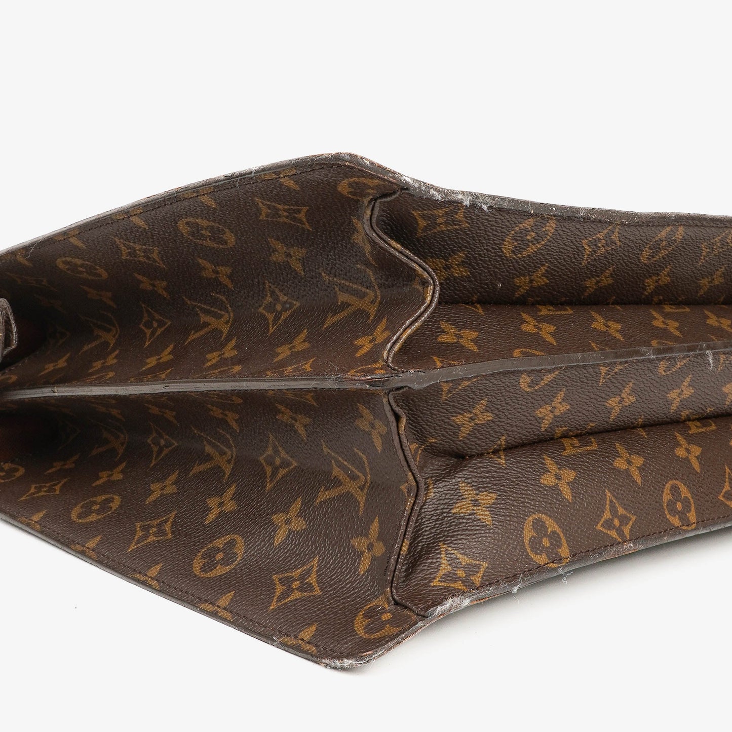 Louis Vuitton Monogram Canvas Serviette Fermoir Briefcase Bag