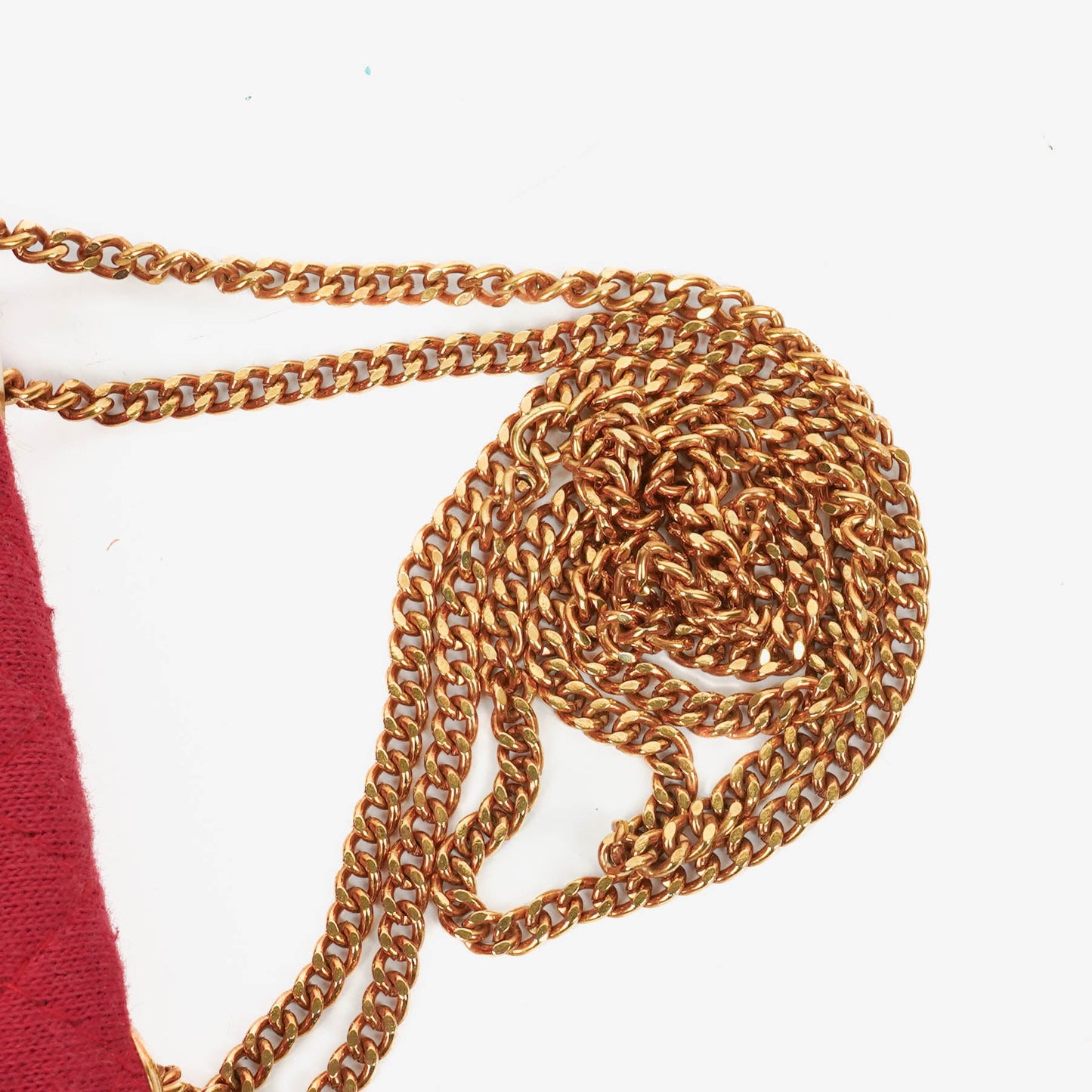 Chanel Micro Jersey Quilted Red Flap Bag