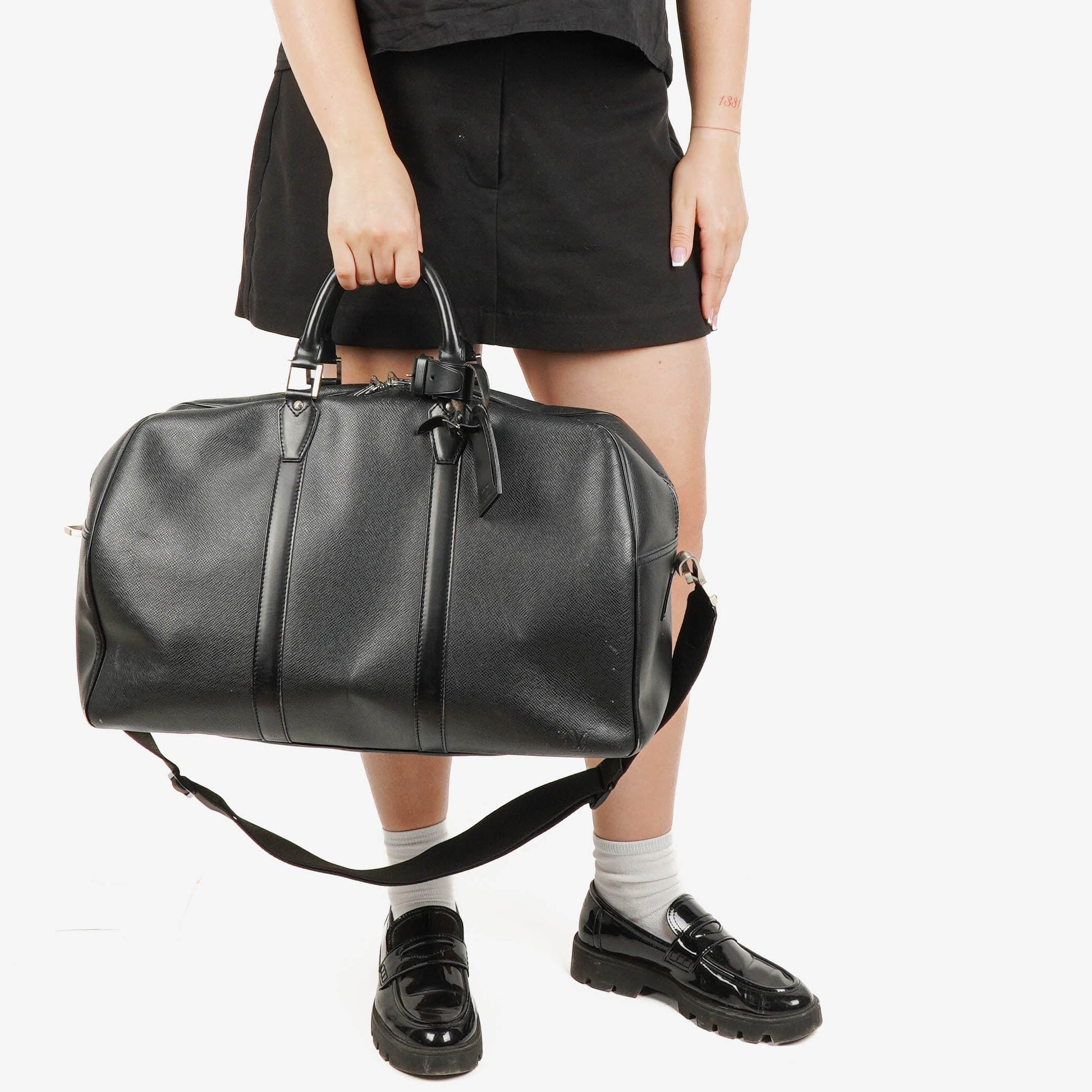 Louis Vuitton Grey Taiga Leather Kendall Keepall Bag