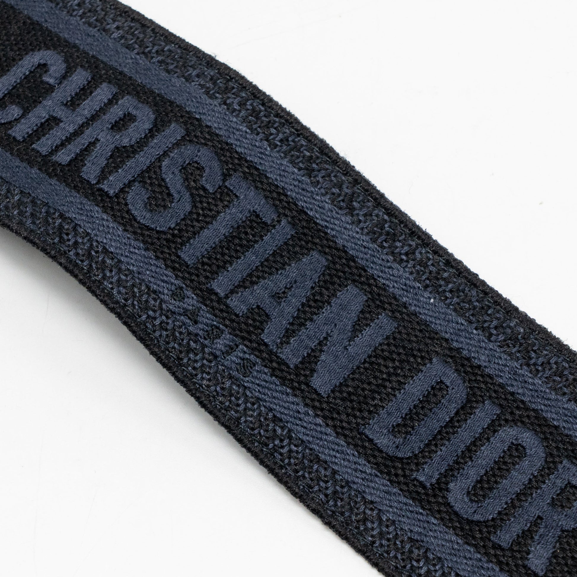 Dior Shoulder strap fabric / leather dark blue / black