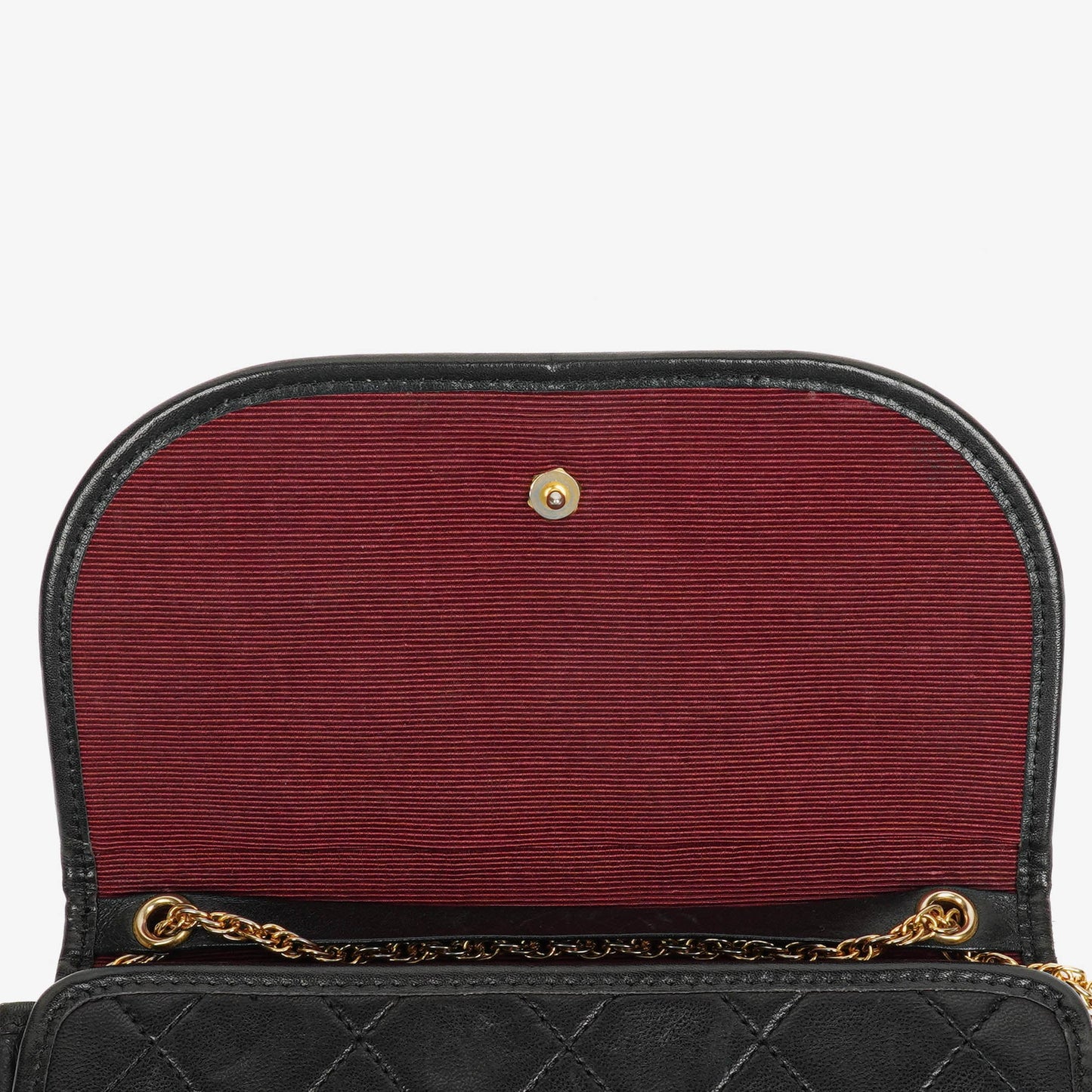 Chanel Black Mini Flap Bag Quilted Lambskin With 24K Gold-Plated Hardware