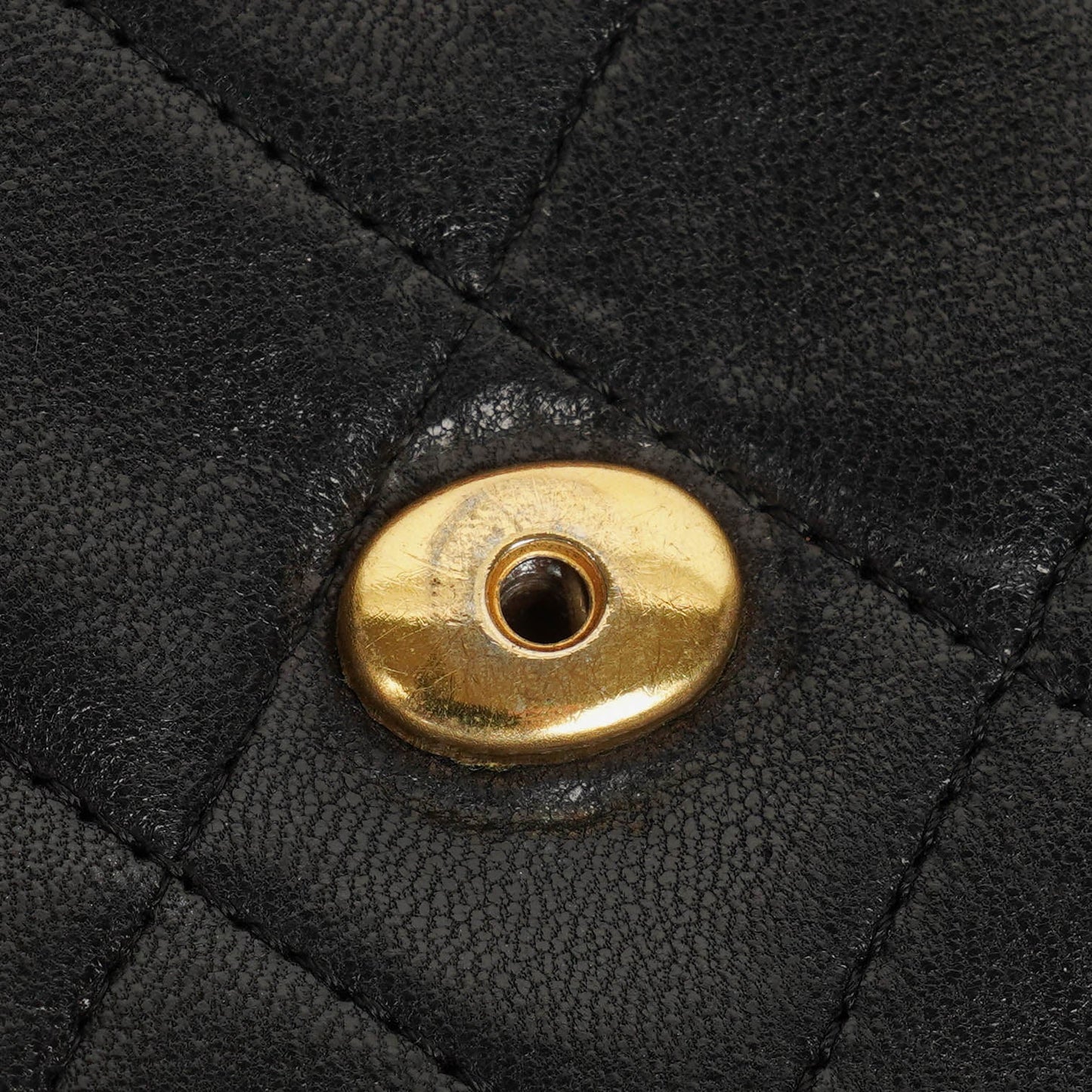 Chanel Black Mini Flap Bag Quilted Lambskin With 24K Gold-Plated Hardware