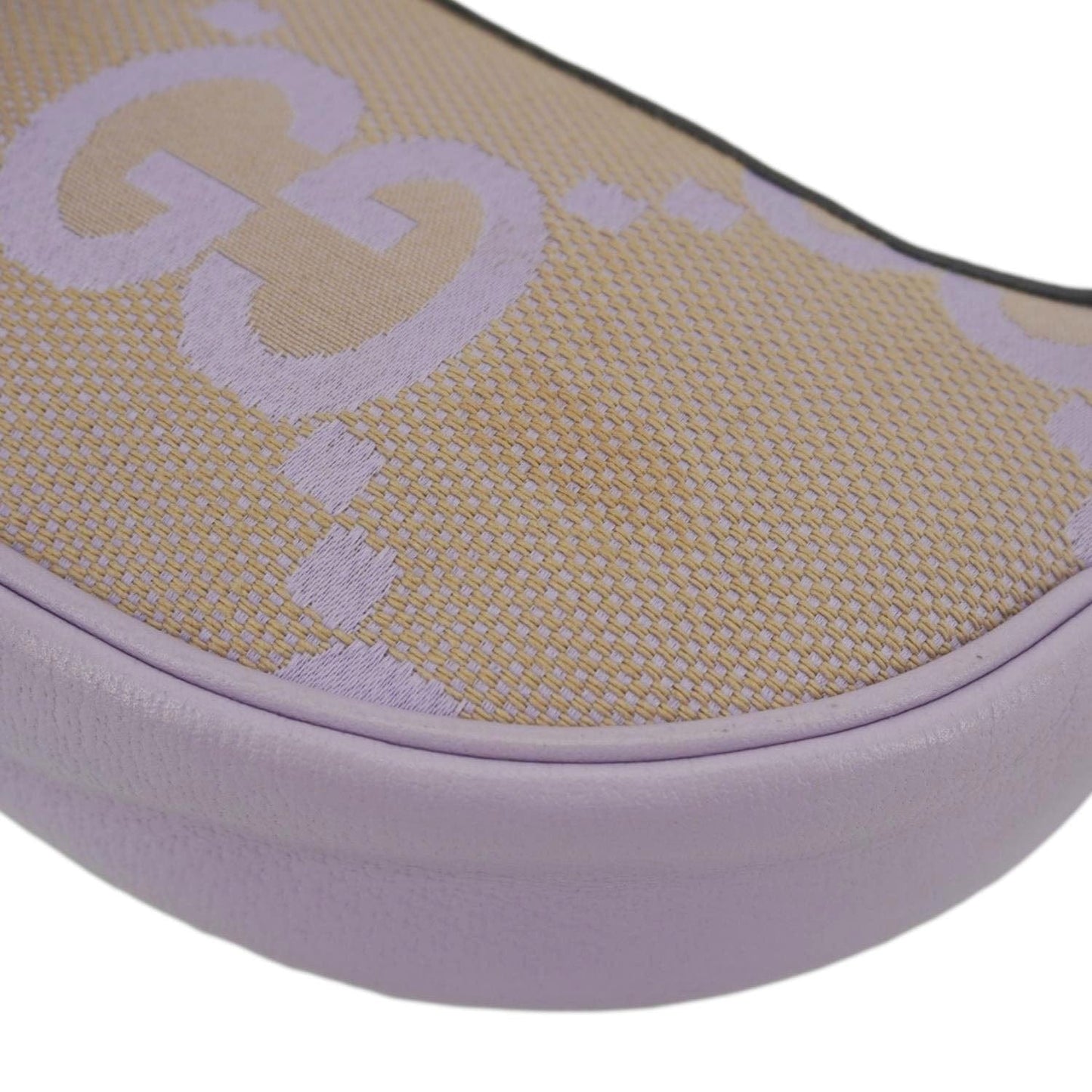 GUCCI Ophidia Half Moon Mini GG Canvas Hobo Bag Light Purple 658551