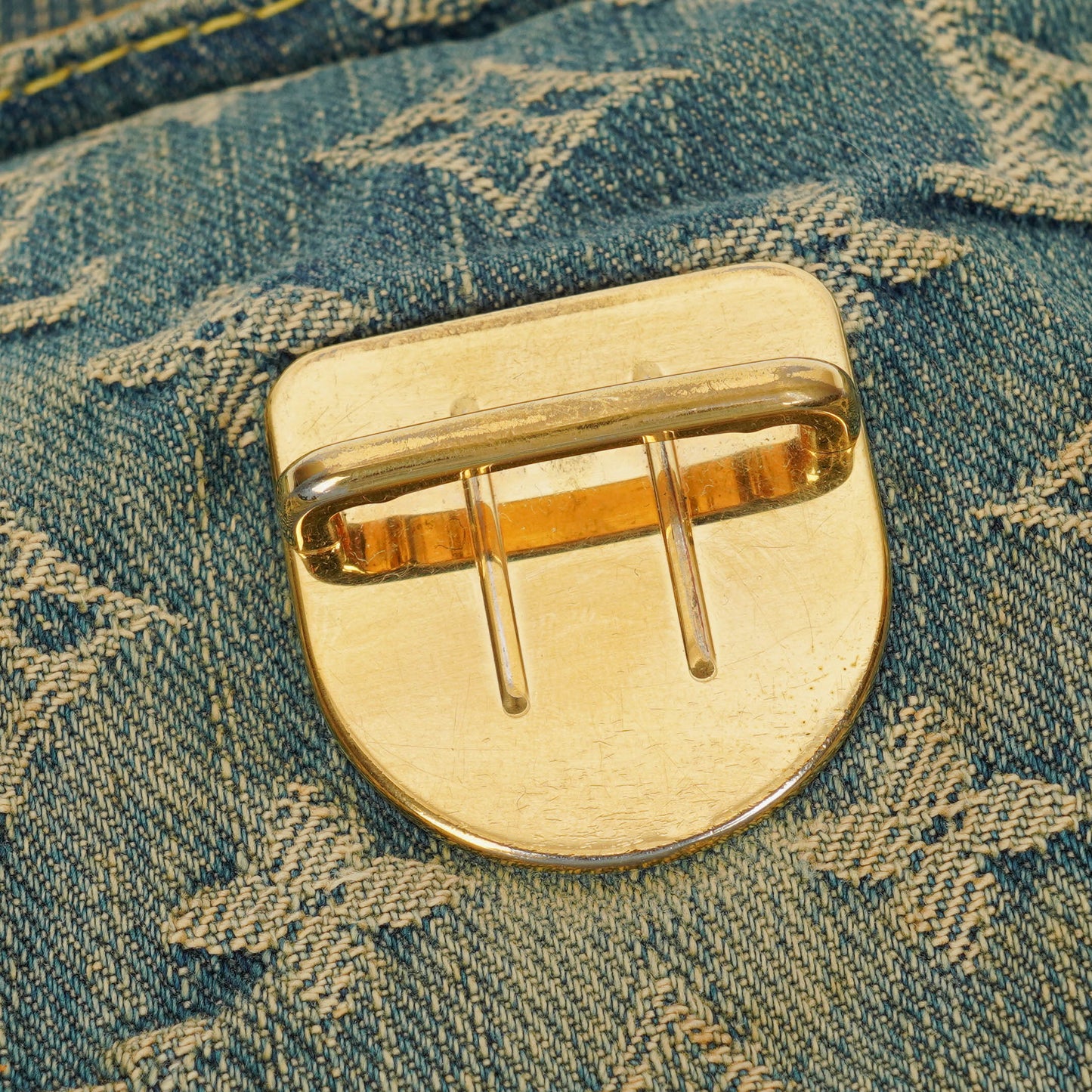 Louis Vuitton Blue Denim Mini Pleaty Monogram Bag