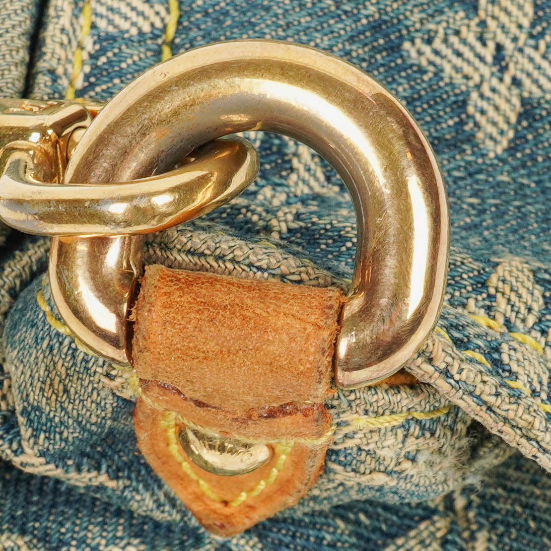 Louis Vuitton Blue Denim Mini Pleaty Monogram Bag