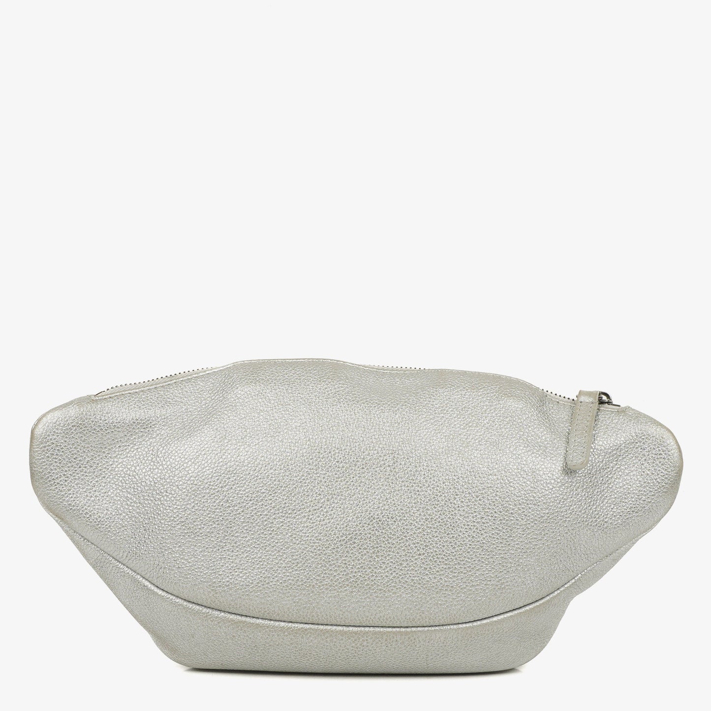 Chanel Silver Metallic Grained Calfskin Casual Rock Waist Bag