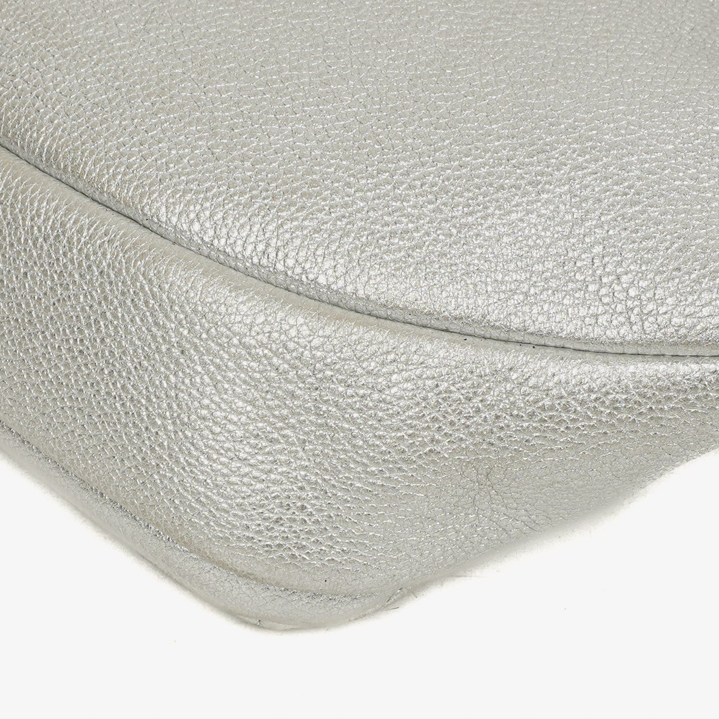 Chanel Silver Metallic Grained Calfskin Casual Rock Waist Bag