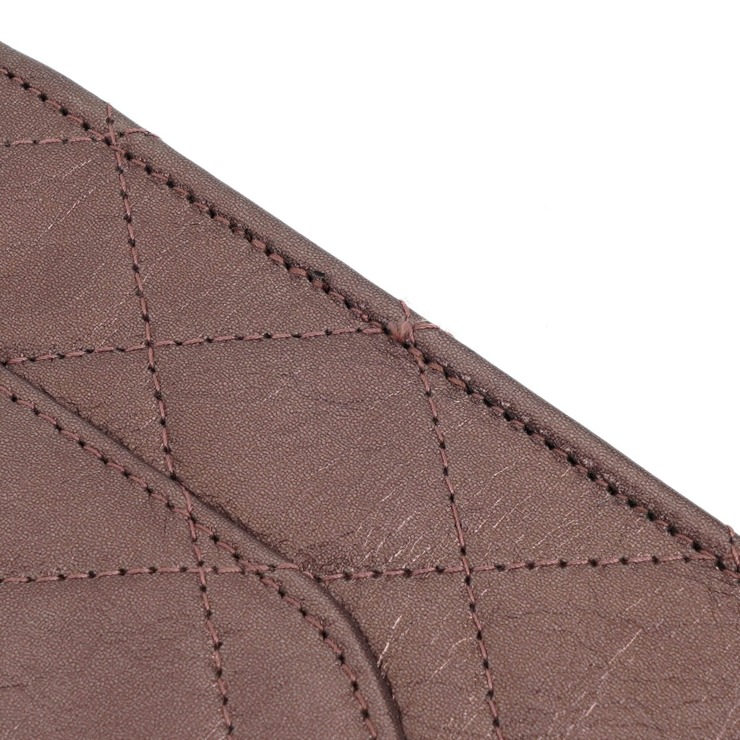 Chanel 2.55 Reissue Wallet on Chain WOC in Purple Quilted Aged Metallic Calfskin