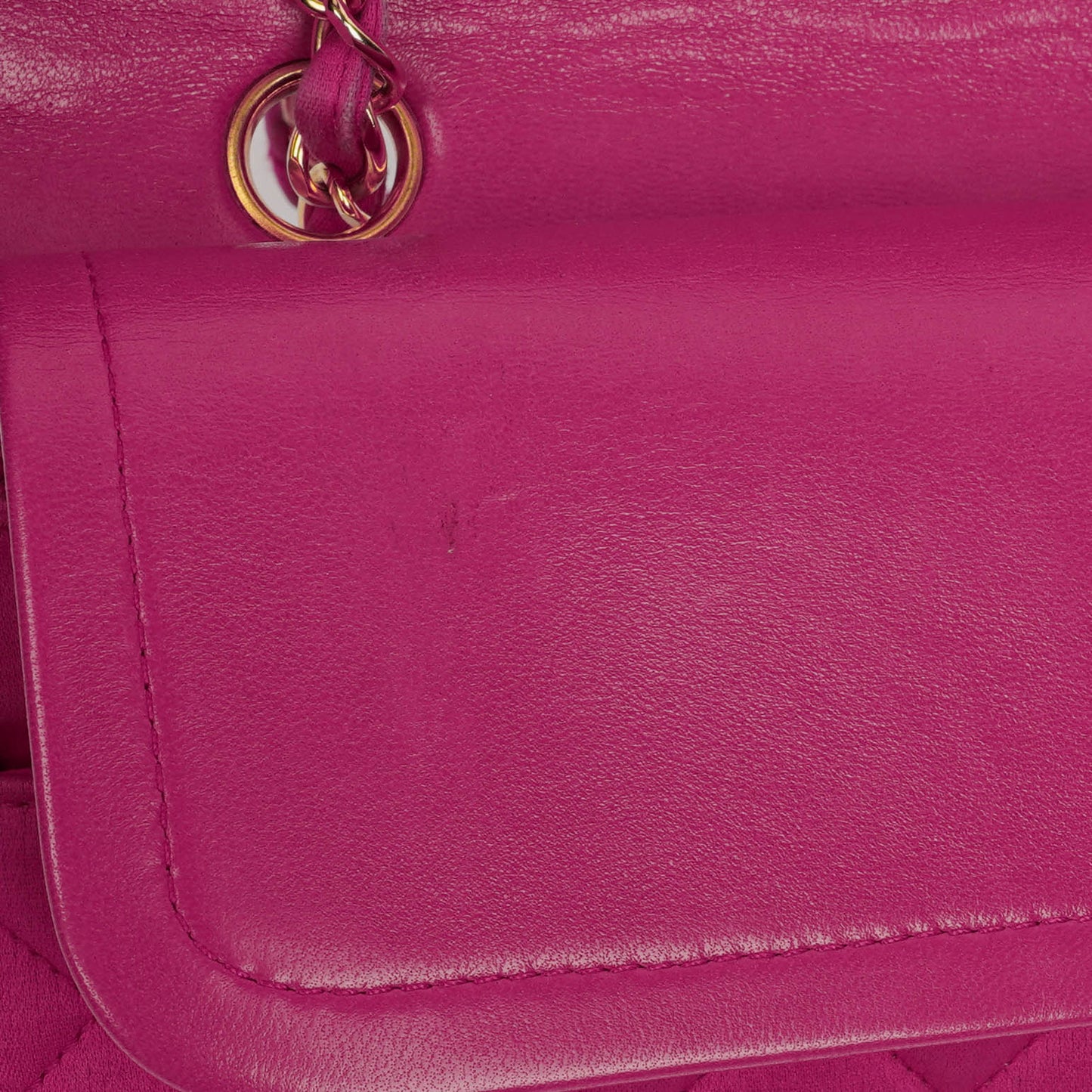 Chanel Classic  Double Flap Bag Fuchsia Pink 24K Gold-Plated Hardware