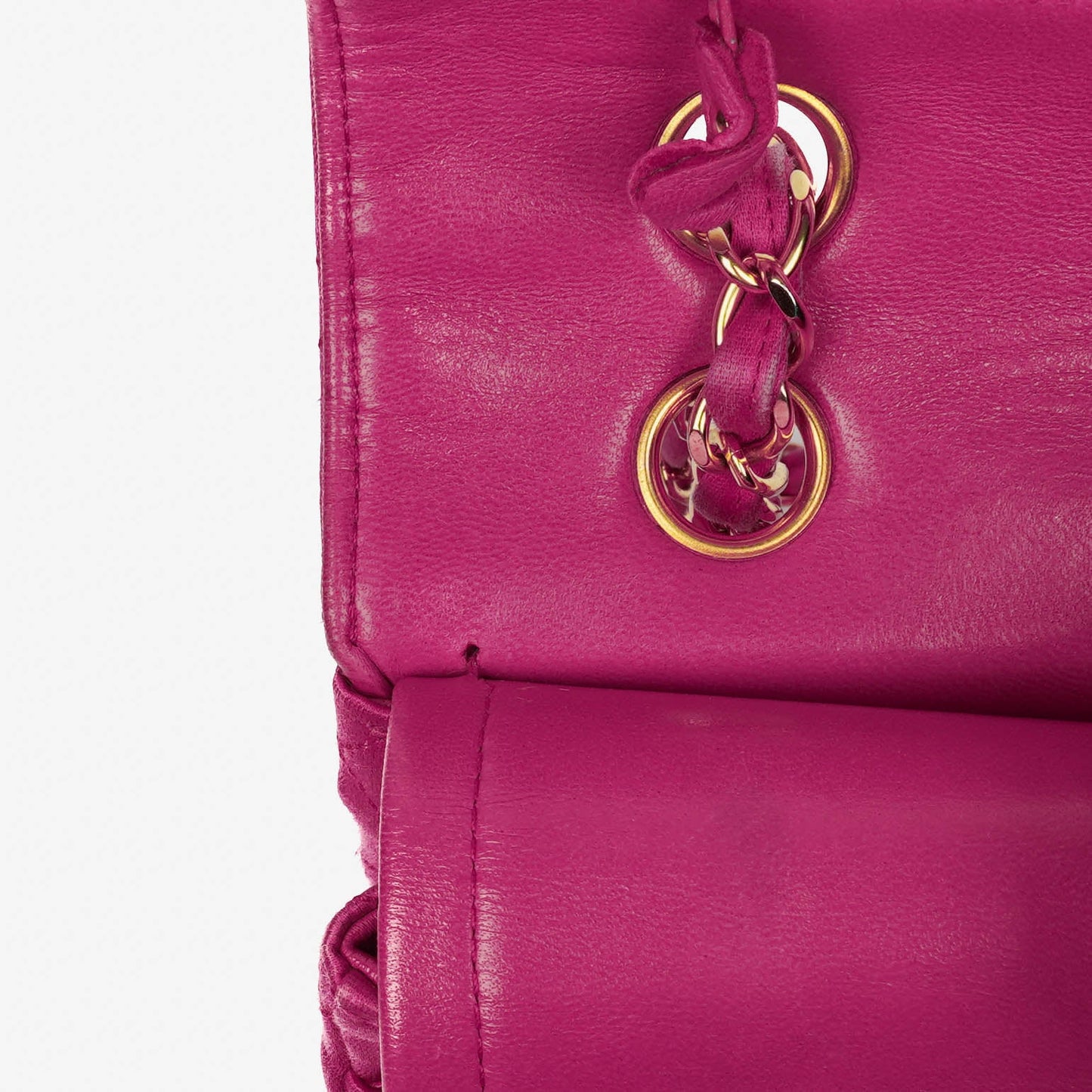 Chanel Classic  Double Flap Bag Fuchsia Pink 24K Gold-Plated Hardware
