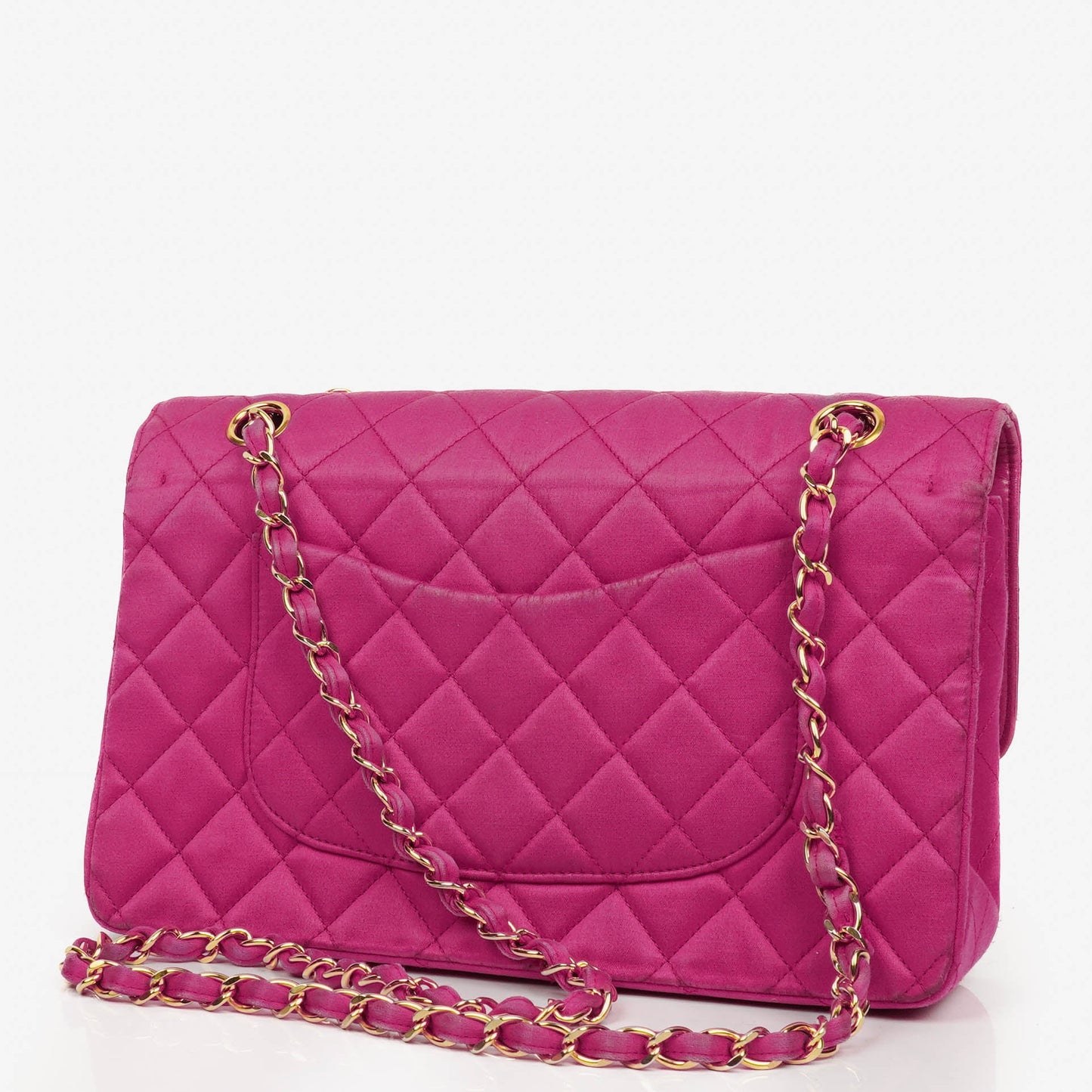 Chanel Classic  Double Flap Bag Fuchsia Pink 24K Gold-Plated Hardware