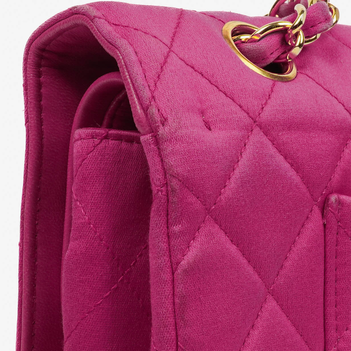 Chanel Classic  Double Flap Bag Fuchsia Pink 24K Gold-Plated Hardware