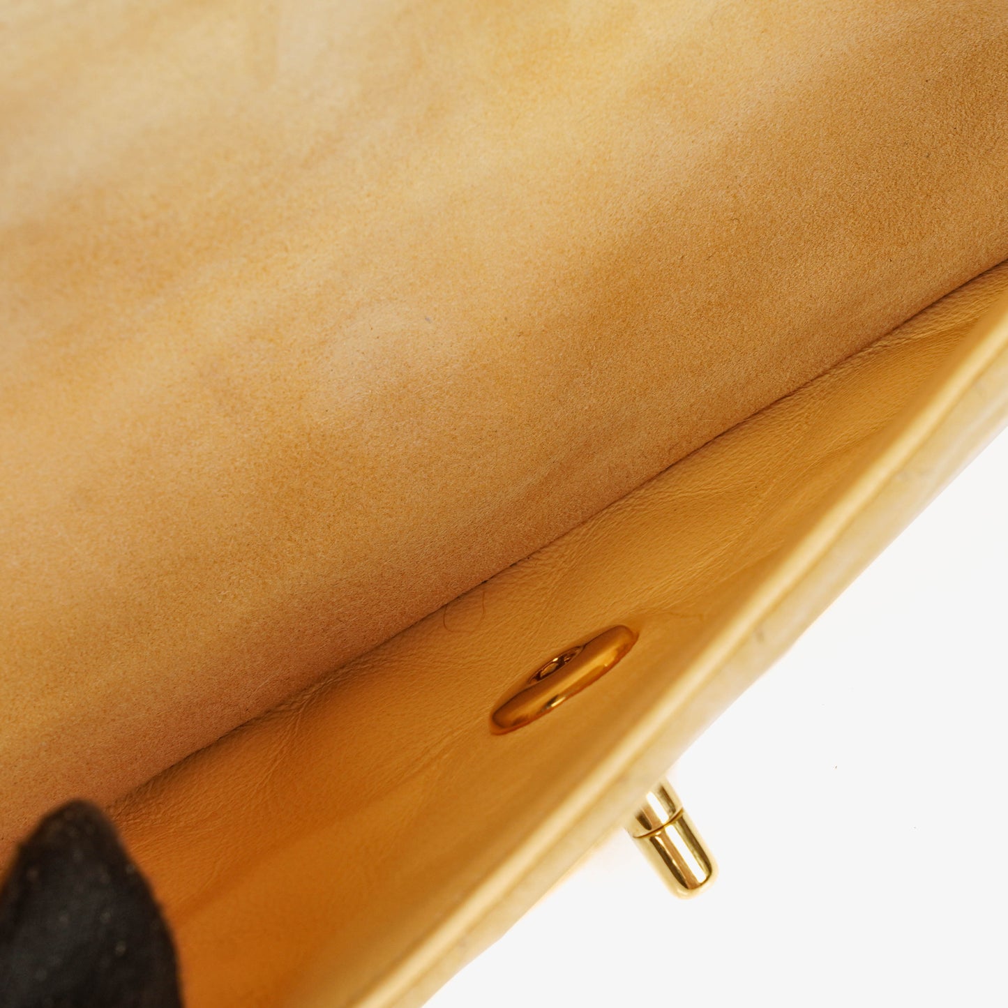Chanel Medium Classic  Double Flap Bag Beige Suede 24K Gold-Plated Hardware
