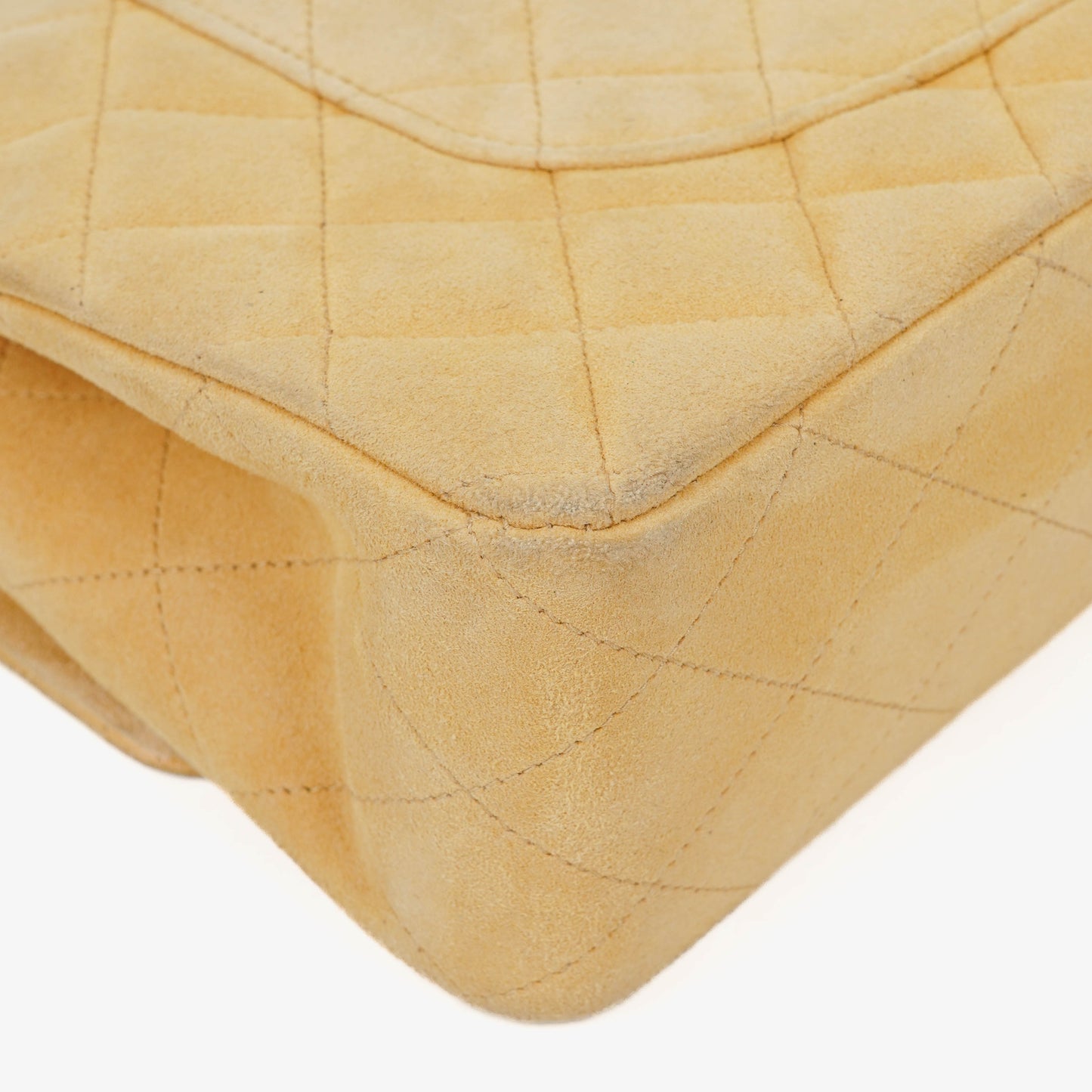 Chanel Medium Classic  Double Flap Bag Beige Suede 24K Gold-Plated Hardware