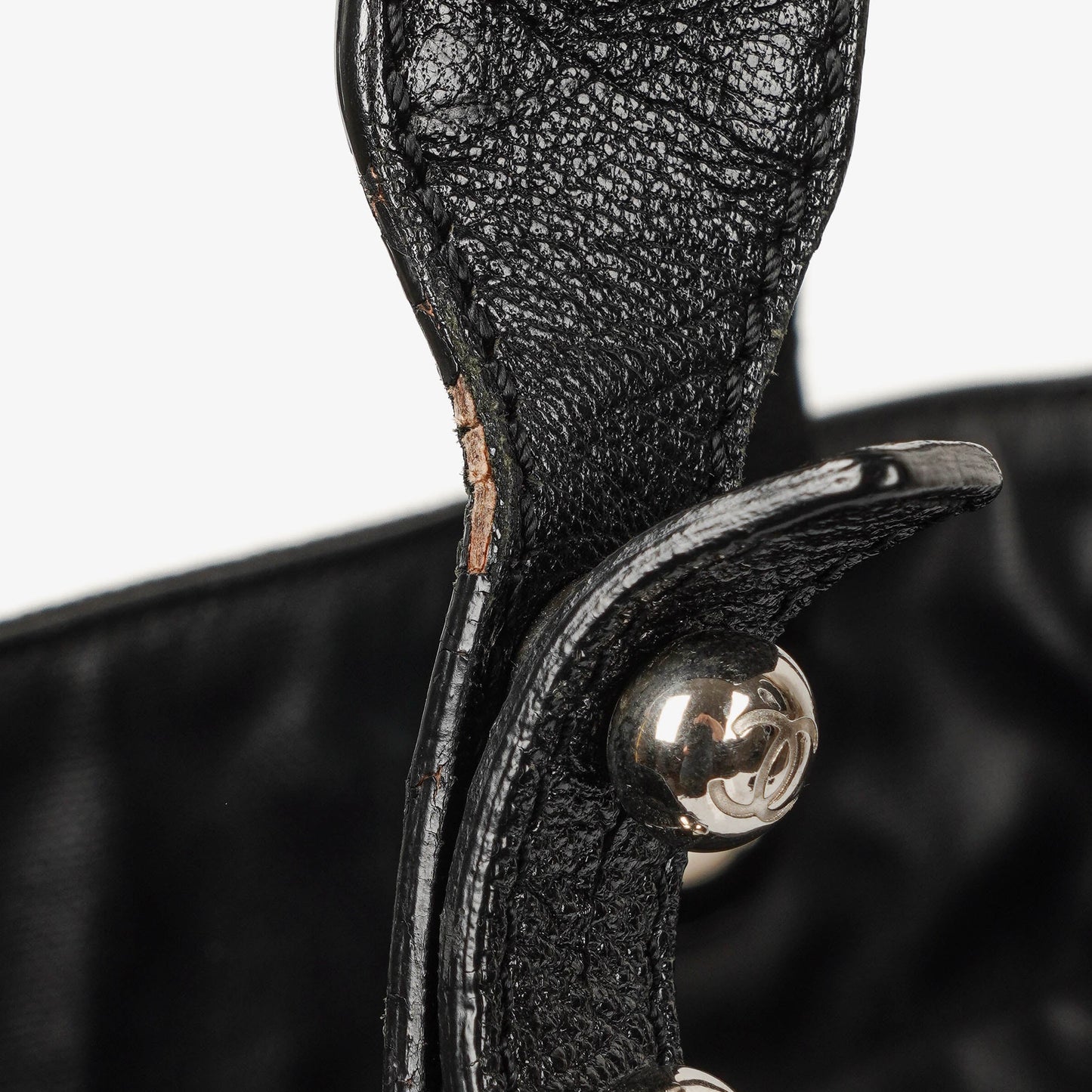 Chanel Paris-Biarritz Black Quilted Coated Canvas Grand Shopping Tote Bag
