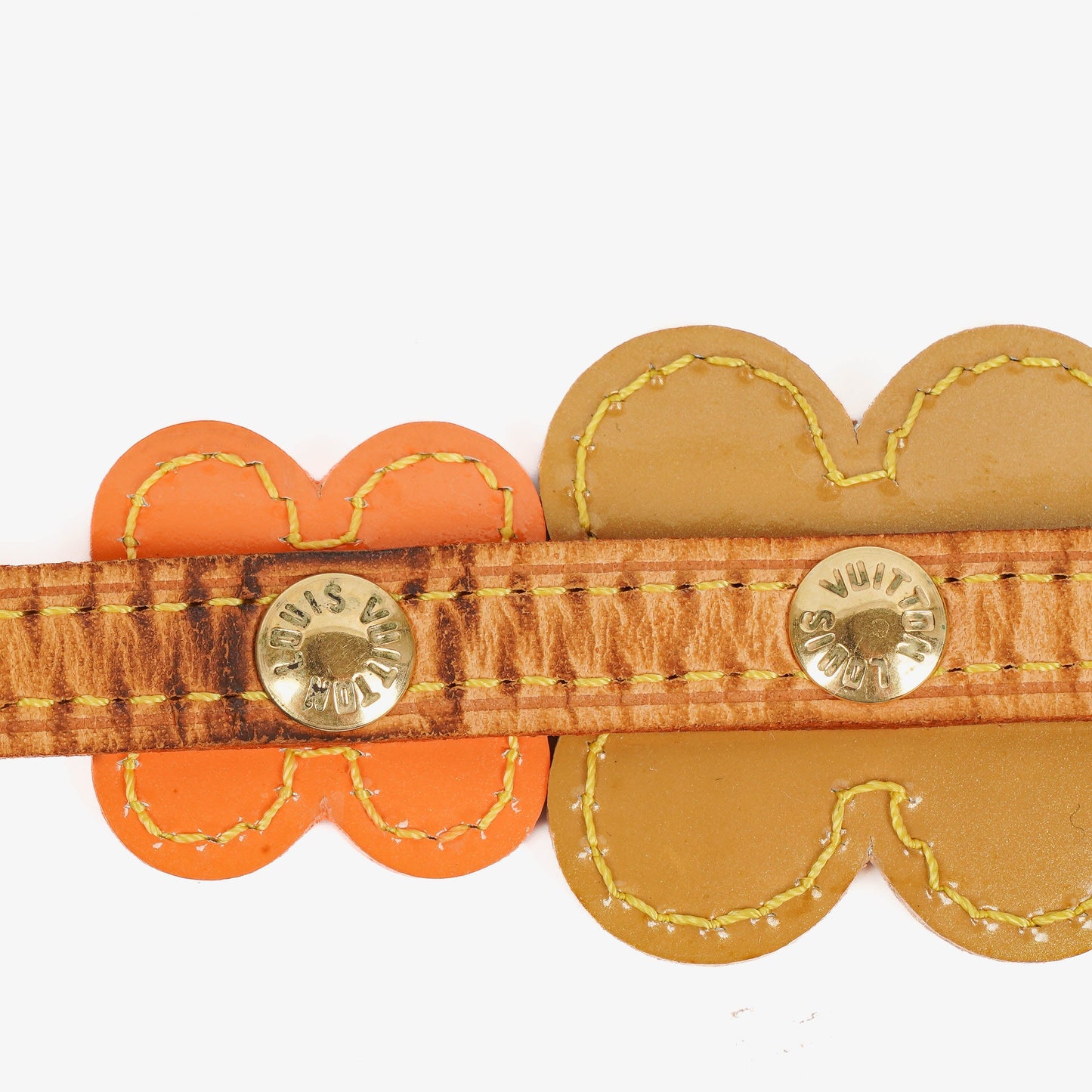 Louis Vuitton Double Wrap Patent Fleur Orange Bracelet