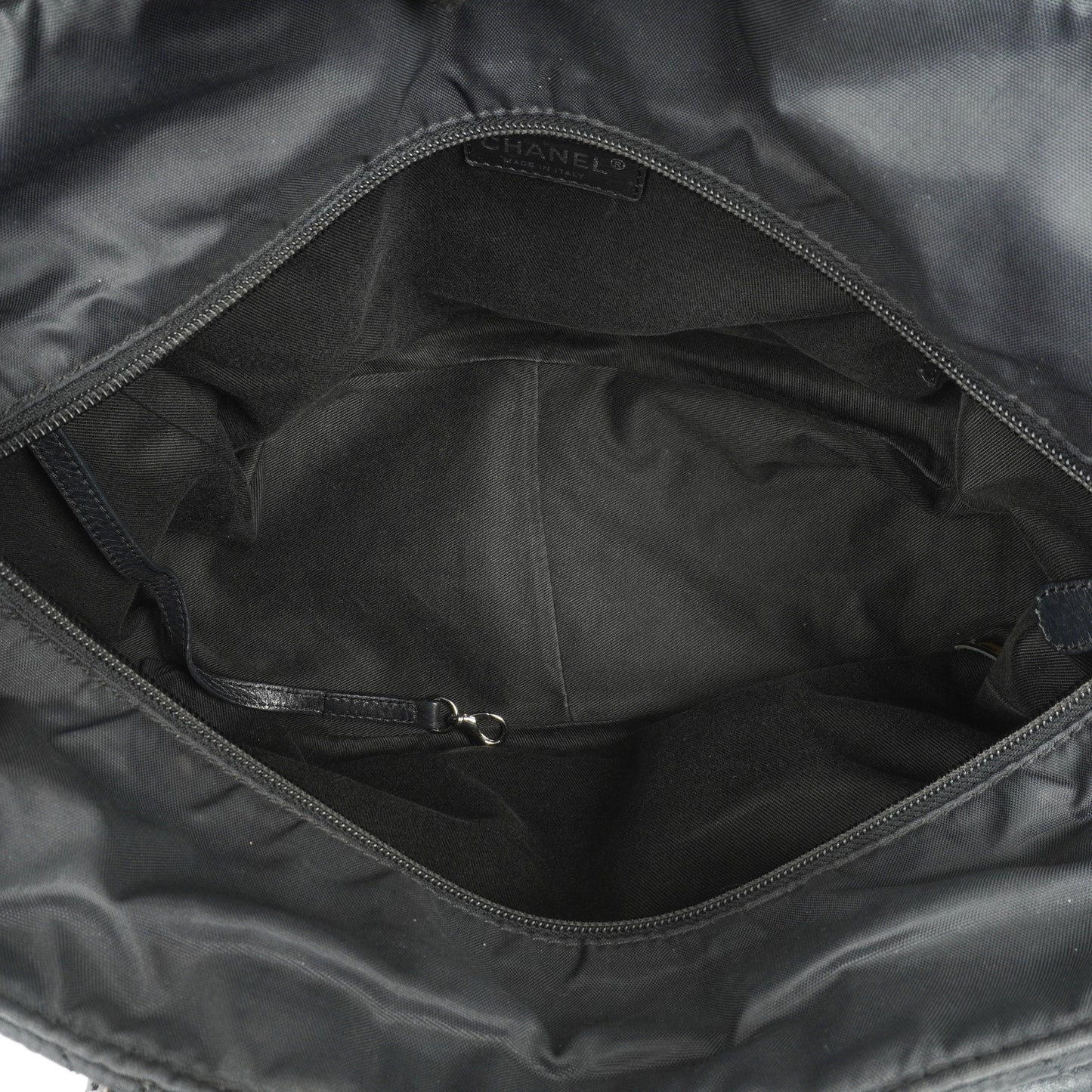 Chanel Black Paris New York Line Tote Bag