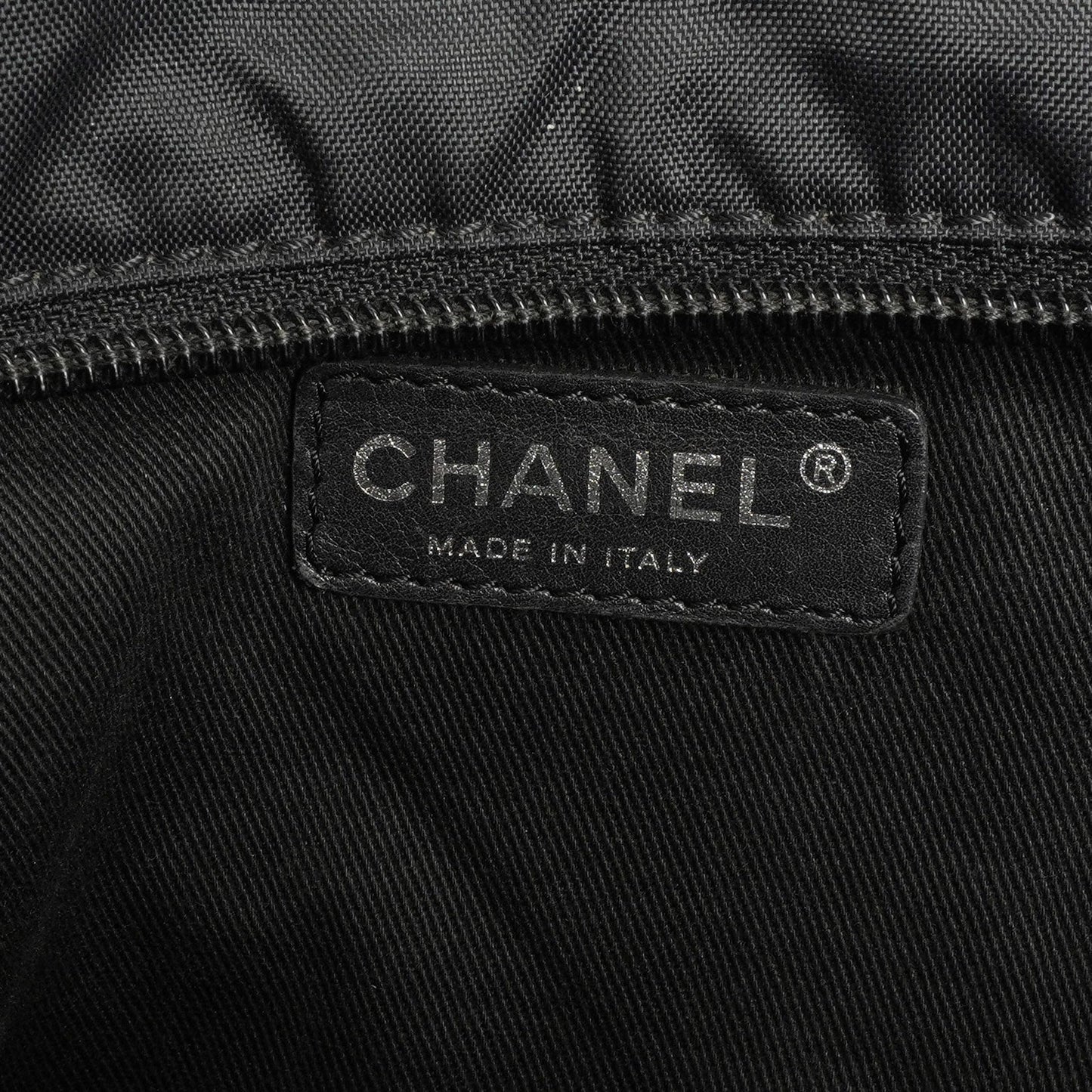 Chanel Black Paris New York Line Tote Bag