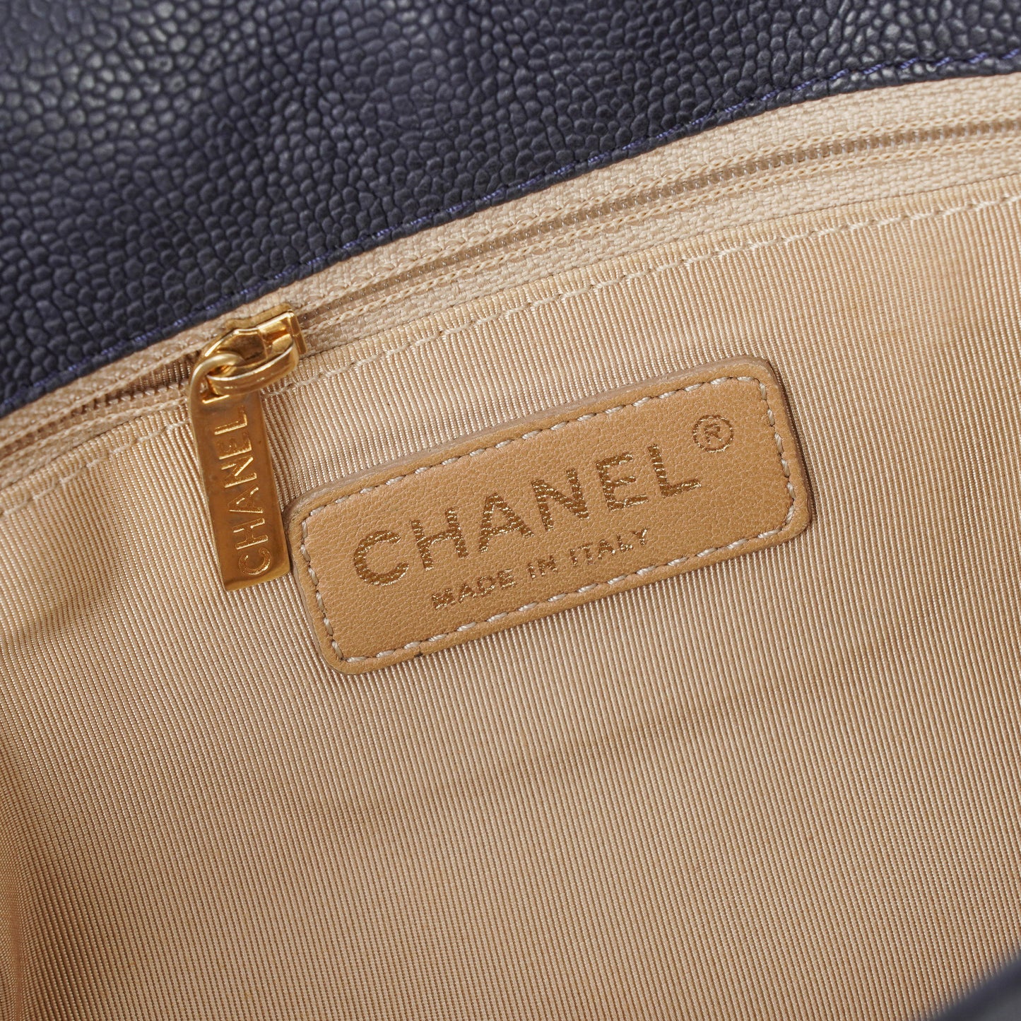 Chanel Wild Stitch Navy Caviar Single Flap
