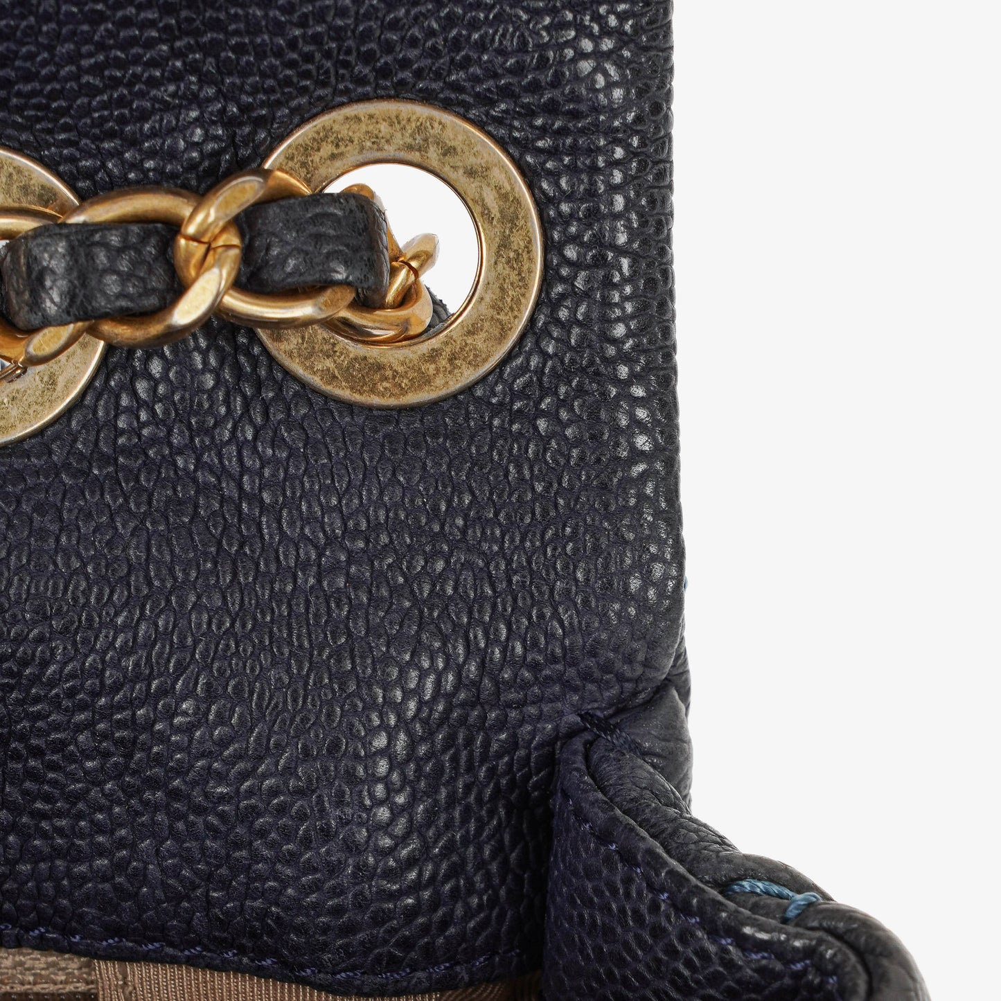 Chanel Wild Stitch Navy Caviar Single Flap