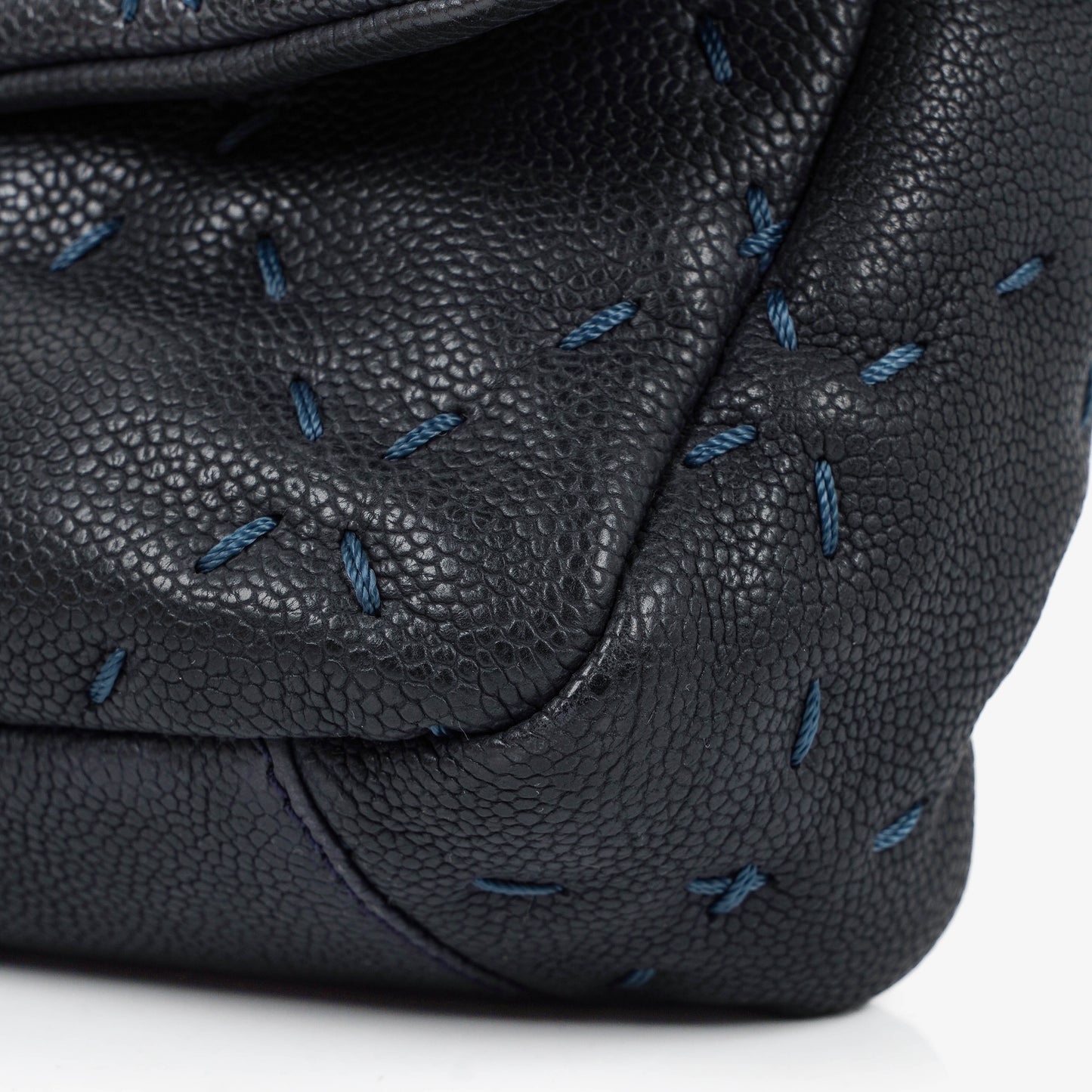 Chanel Wild Stitch Navy Caviar Single Flap