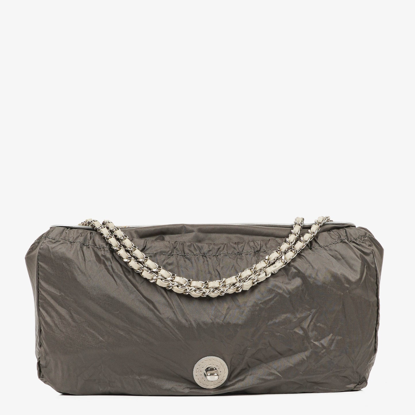 Chanel East West Quilted Leather Flap Bag With Silver-Tone Hardware