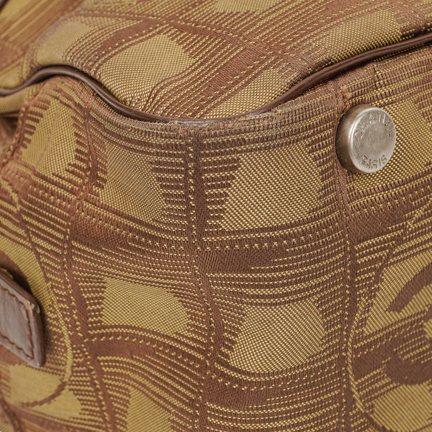 Chanel Beige New Travel Line Nylon Mini Boston Bag