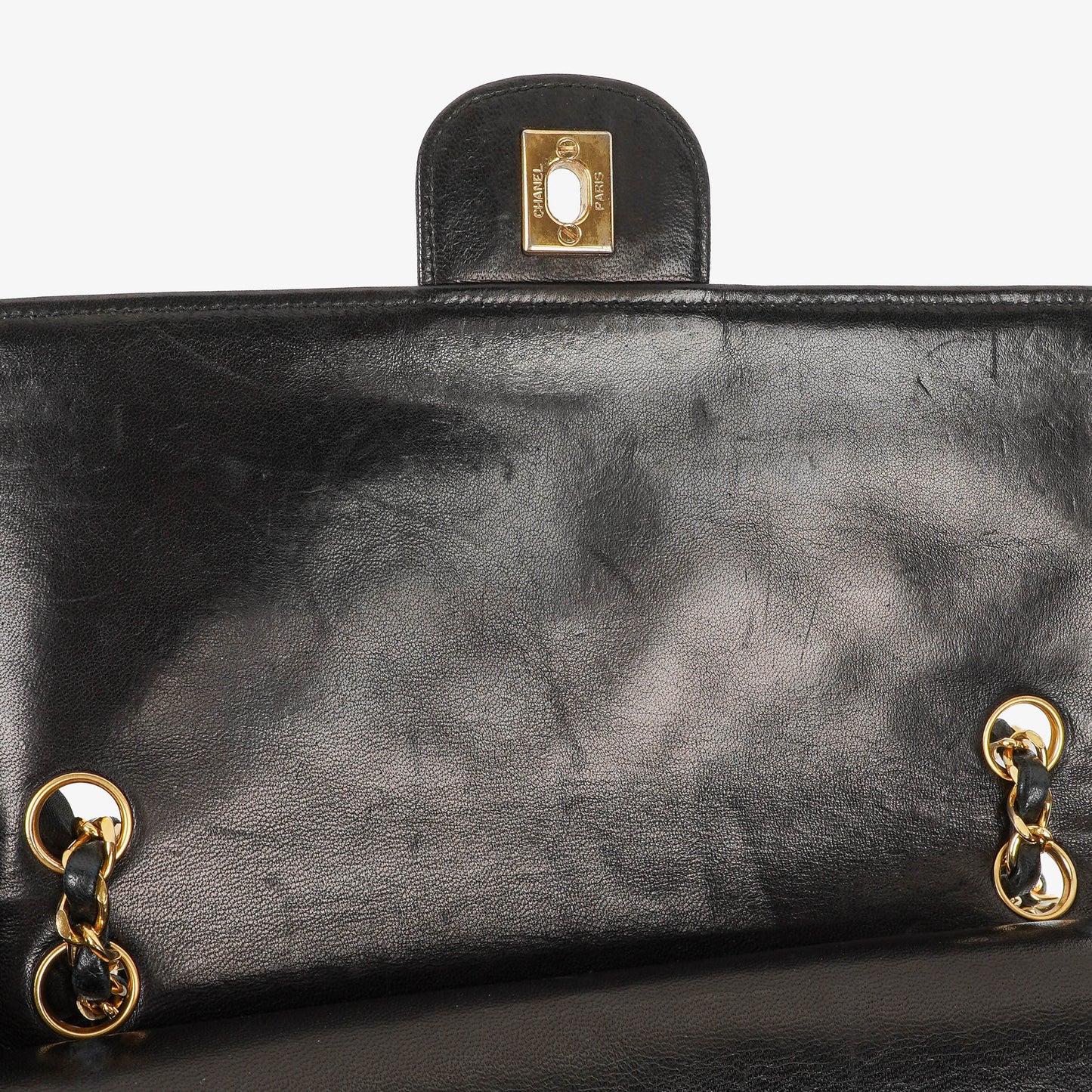 Chanel  Medium Classic Double Flap Bag Black Quilted Leather 24K Gold-Plated Hardware
