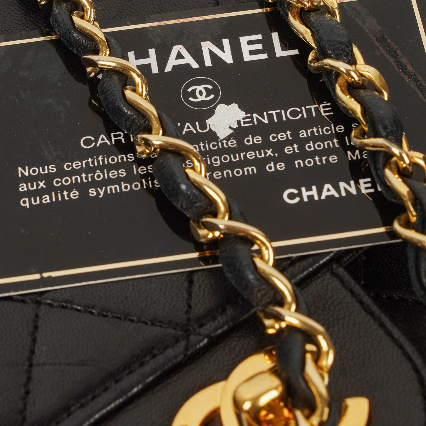 Chanel  Medium Classic Double Flap Bag Black Quilted Leather 24K Gold-Plated Hardware