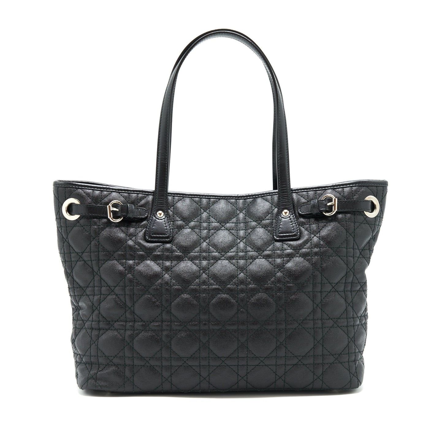 Dior Lady Dior Tote Purse Canvas Black