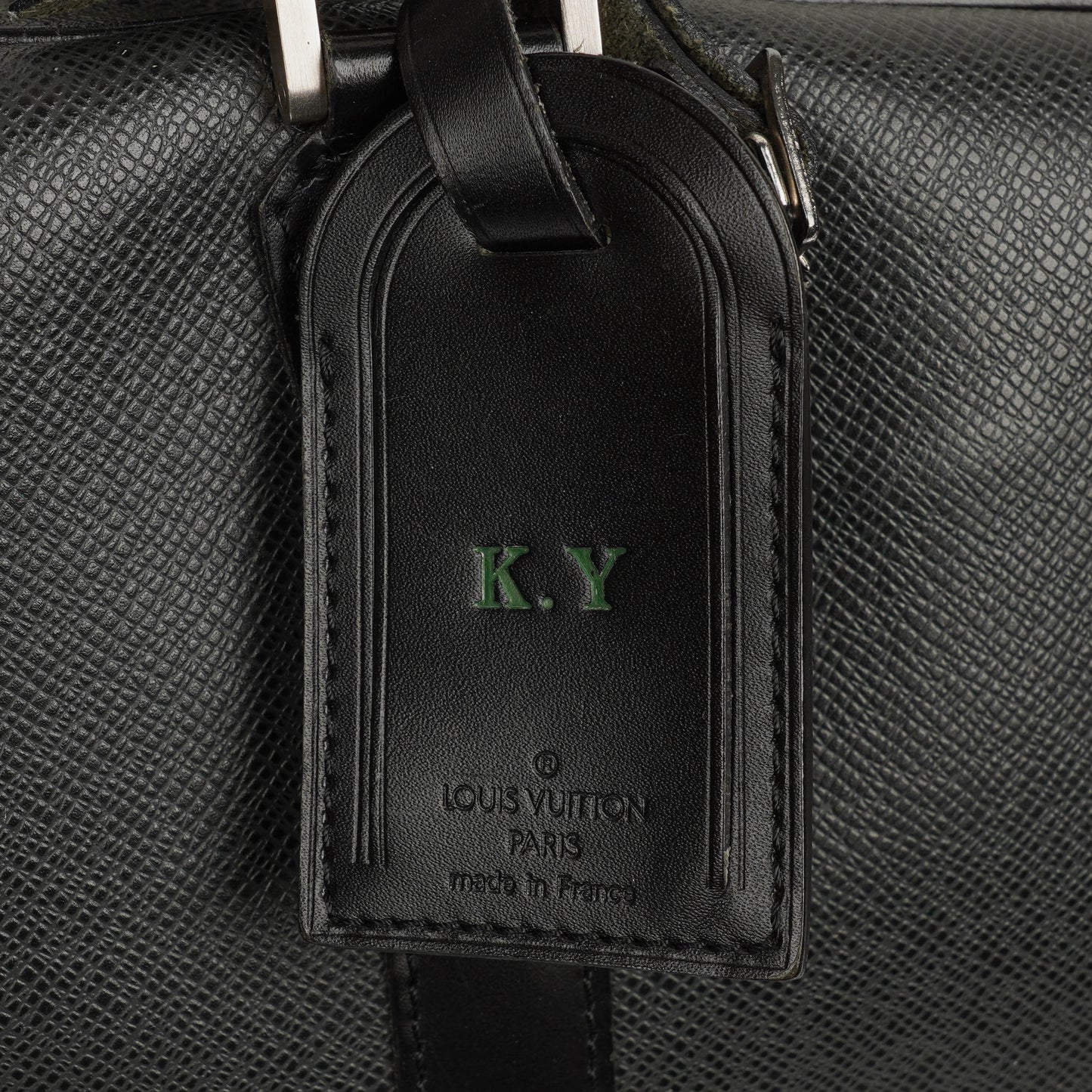 Louis Vuitton Grey/Black Taiga Leather Kendall Keepall Bag
