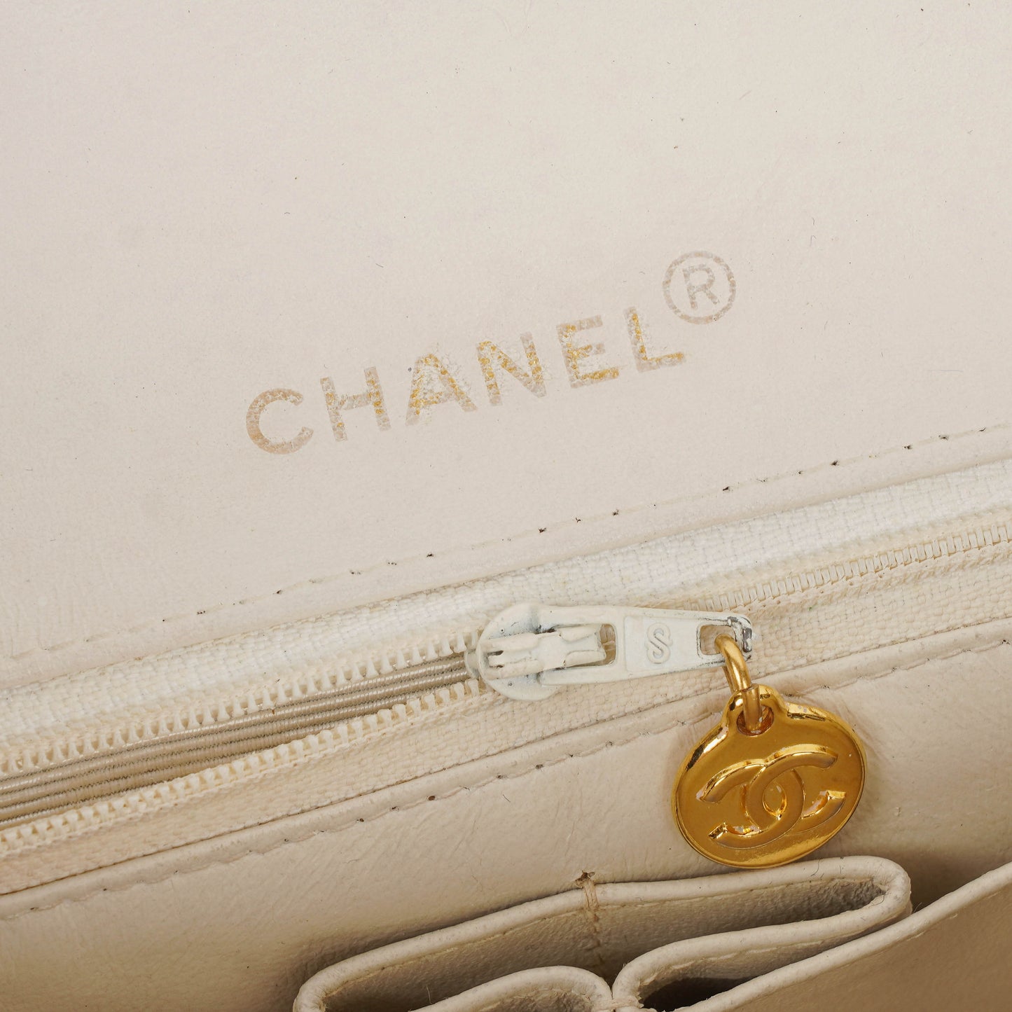 Chanel Small Classic White Quilted Lambskin Full Flap With 24K Gold-Plated Hardware