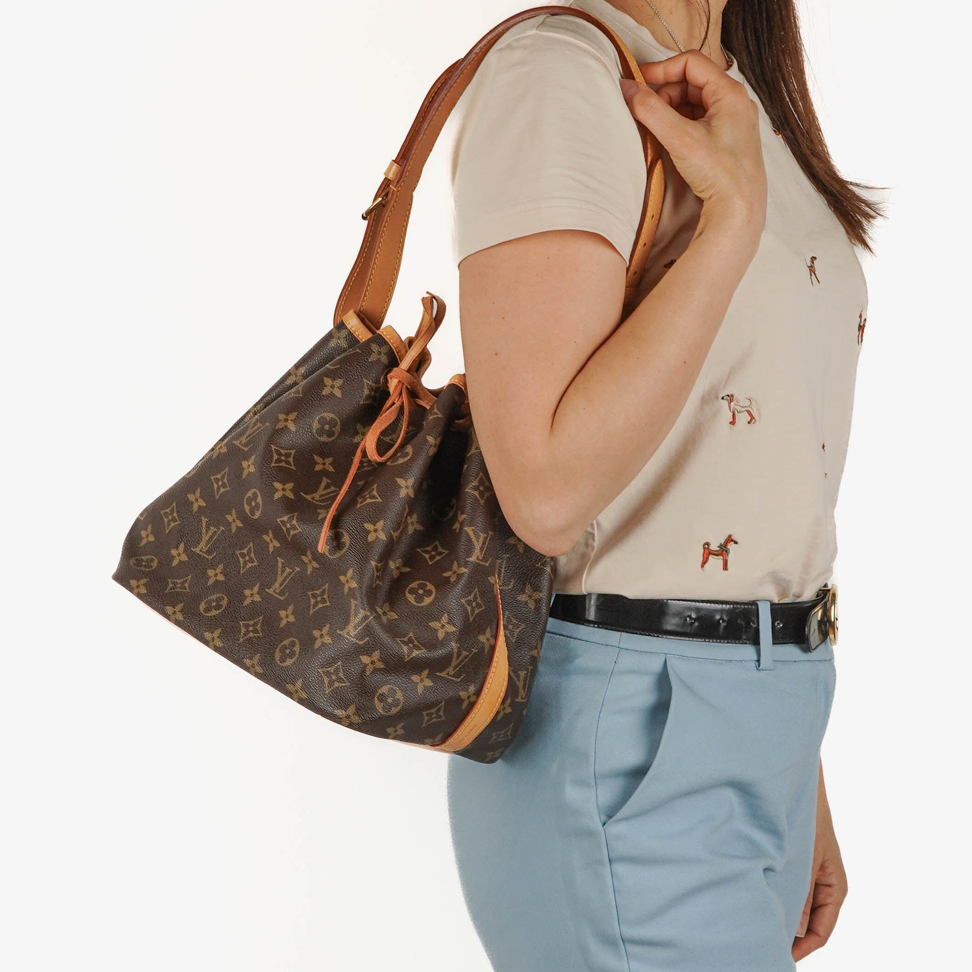 Louis Vuitton Petit Noe Monogram Canvas Shoulder Bag
