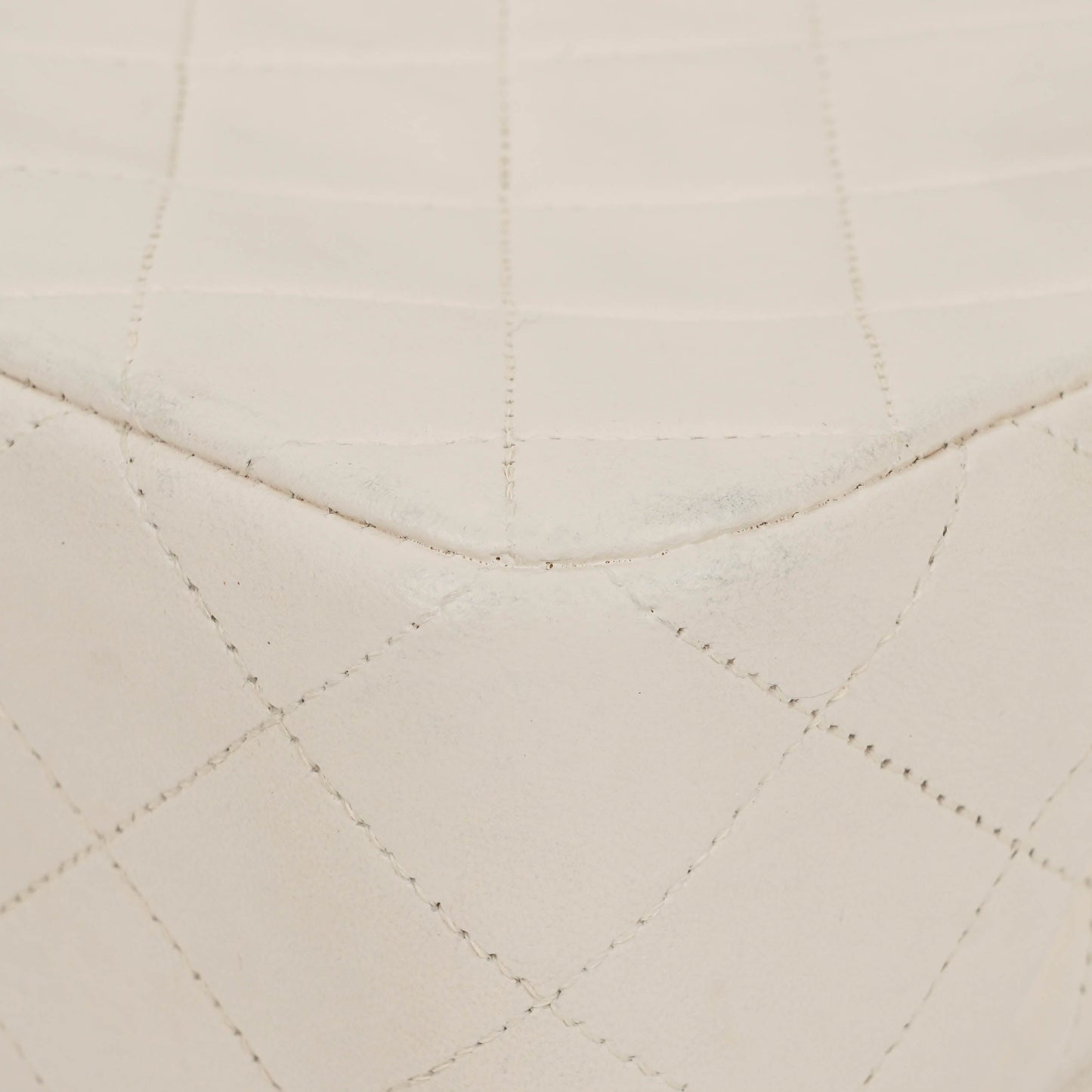Chanel Small Classic White Quilted Lambskin Full Flap With 24K Gold-Plated Hardware