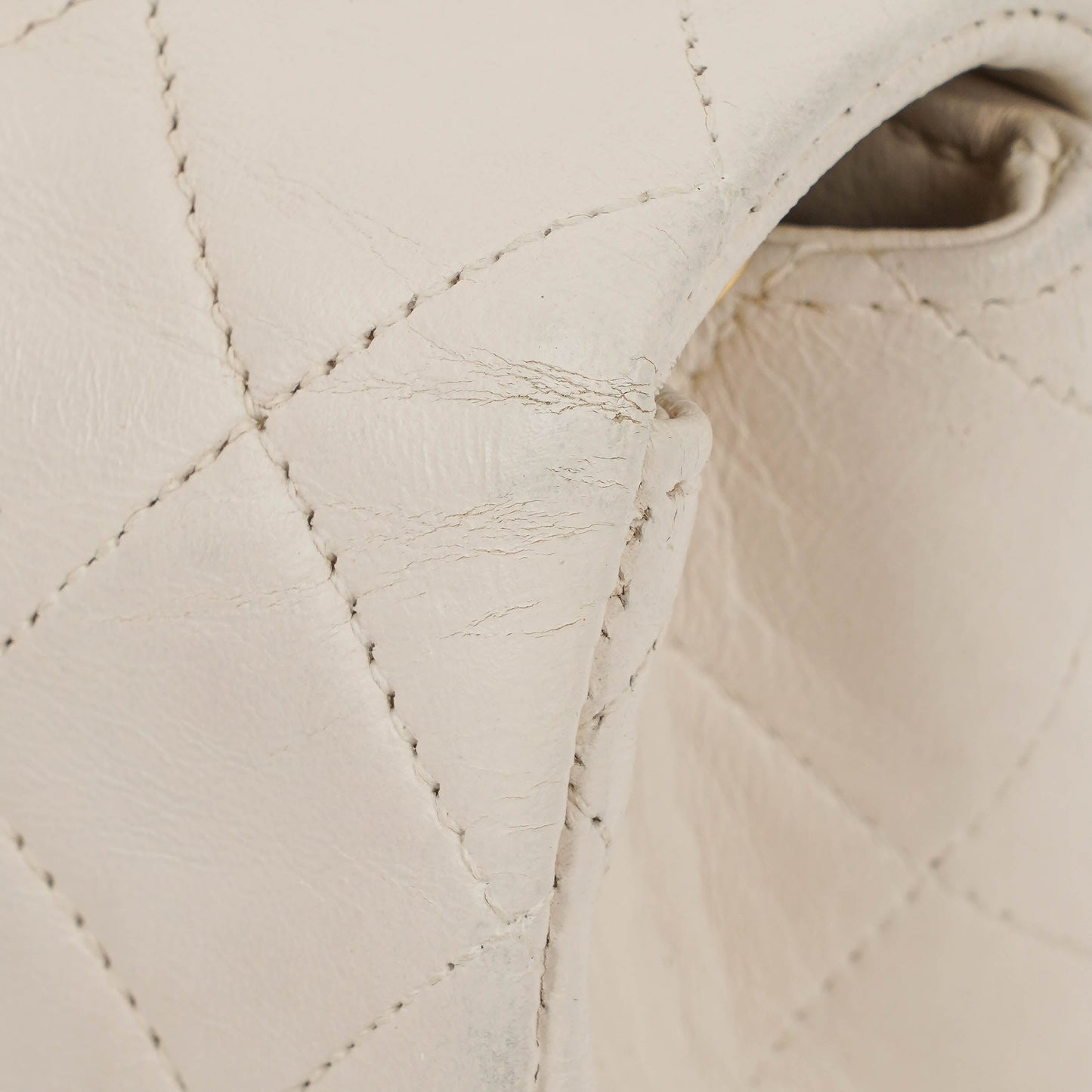 Chanel Small Classic White Quilted Lambskin Full Flap With 24K Gold-Plated Hardware