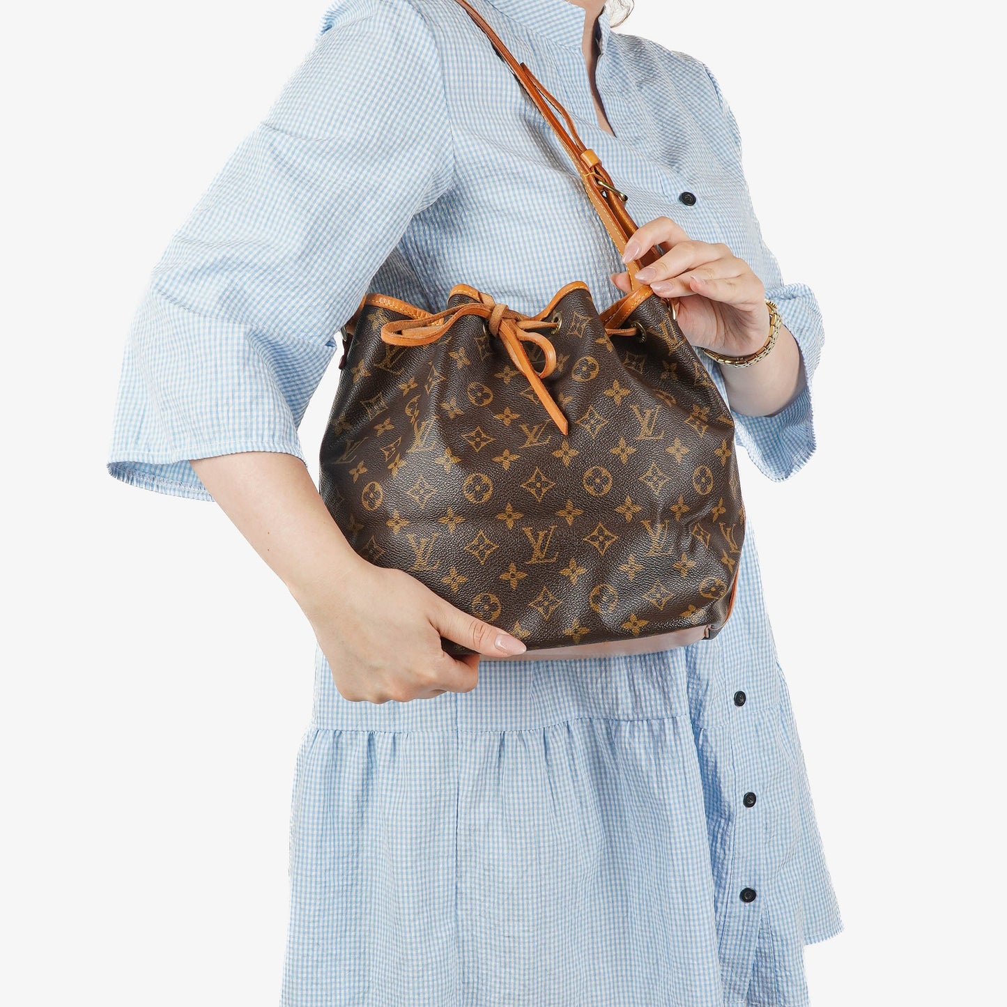 Louis Vuitton Petit Noe Monogram Canvas Shoulder Bag