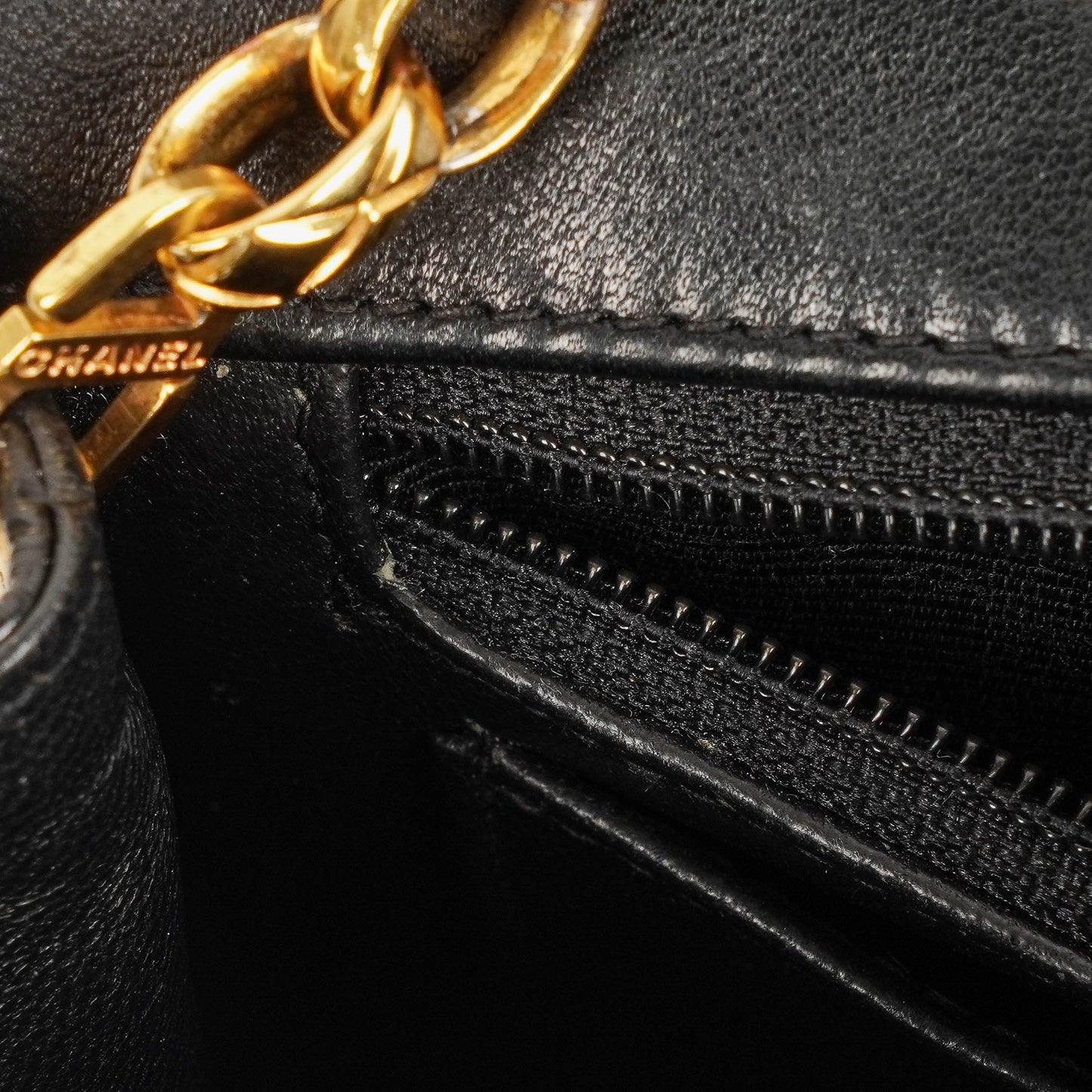Chanel Mini Full Flap Black Quilted Patent Leather  Bag