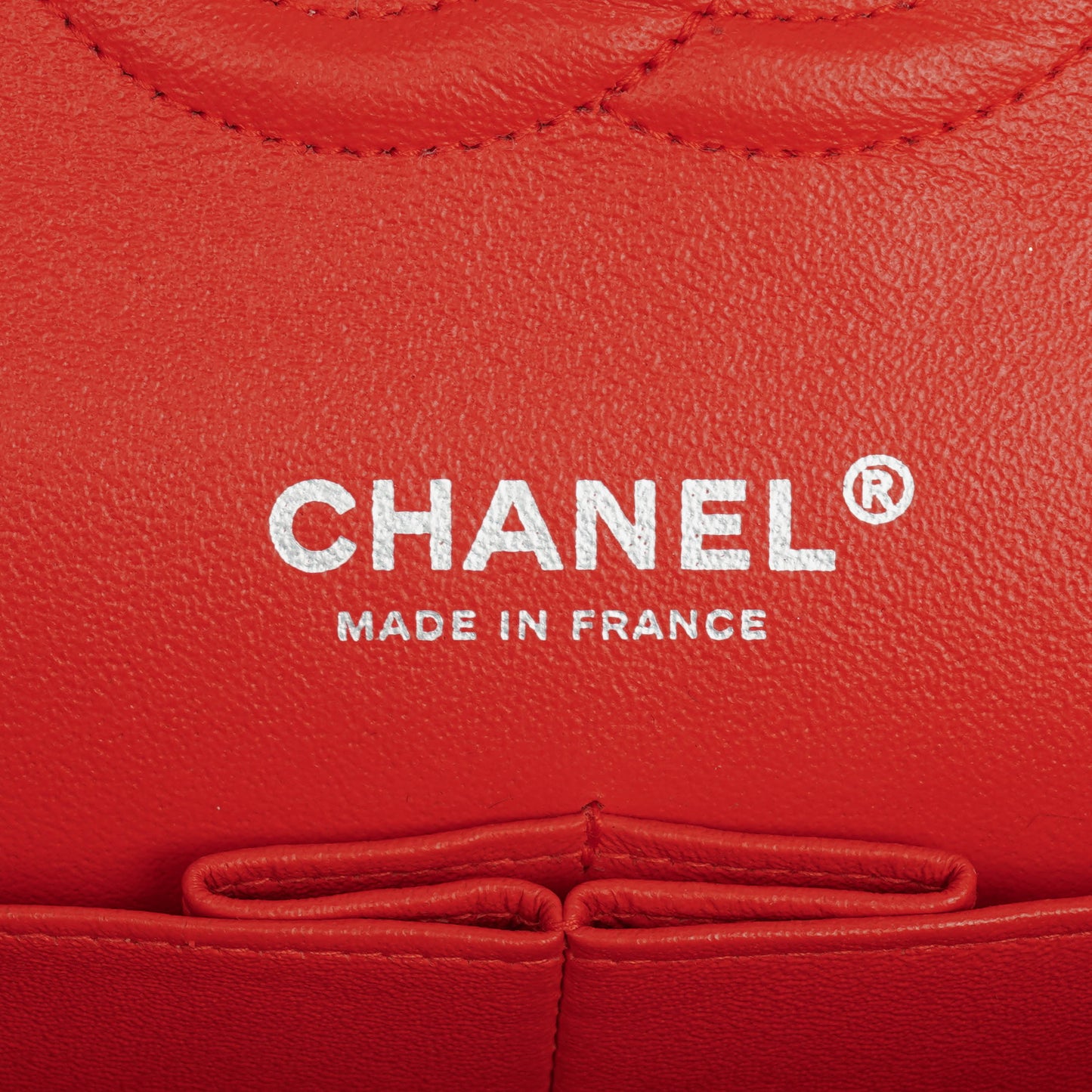 Chanel Timeless Classic Double Flap Bag In Red And Yellow Striped Patent Leather And Silver Finishes