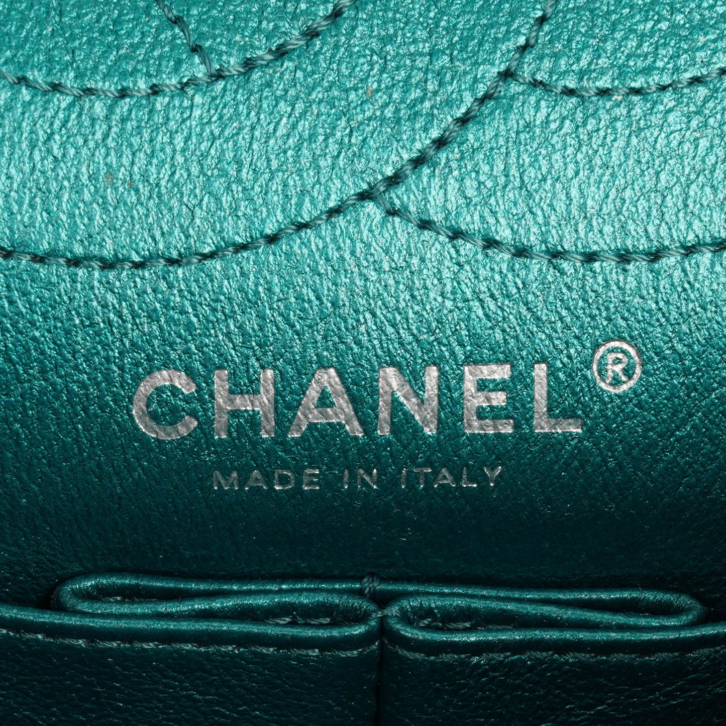 Chanel Turquoise Metallic 2.55 Reissue 225 Double Flap Bag