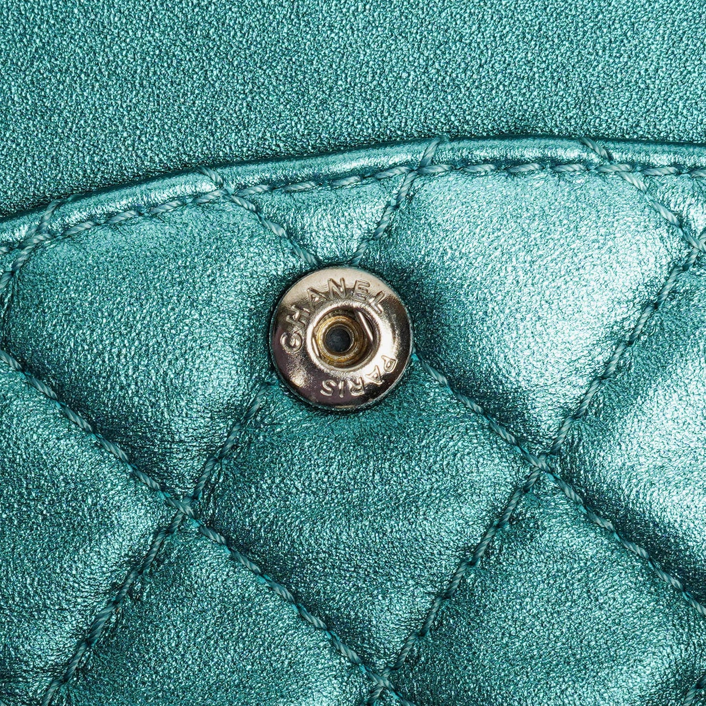 Chanel Turquoise Metallic 2.55 Reissue 225 Double Flap Bag