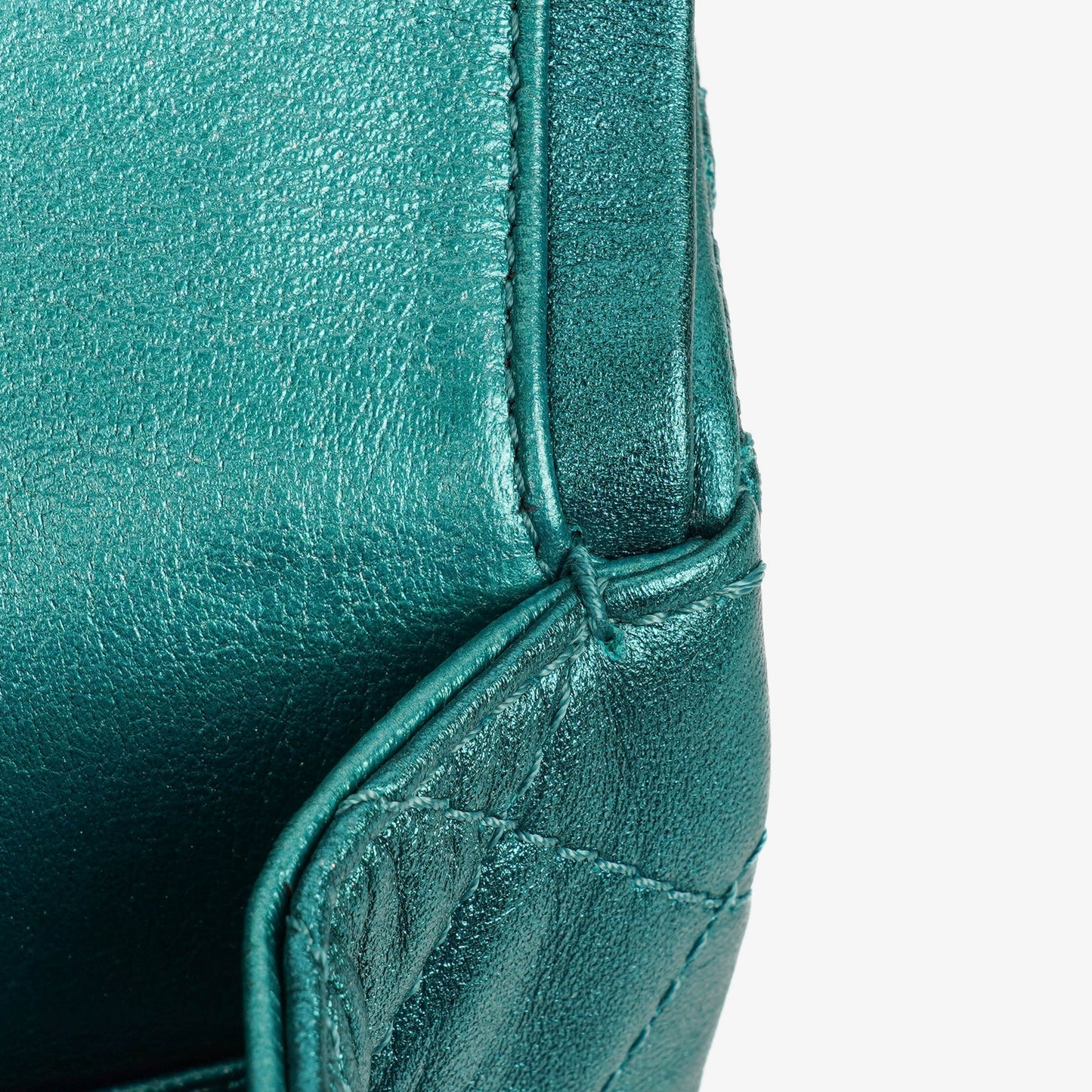 Chanel Turquoise Metallic 2.55 Reissue 225 Double Flap Bag