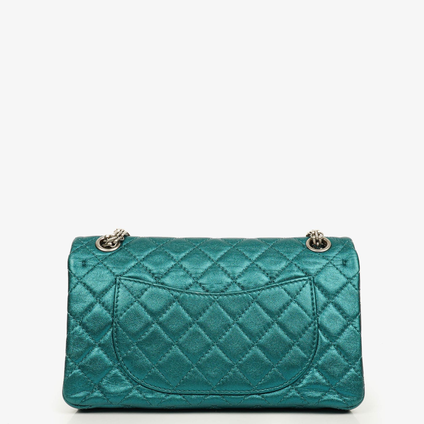 Chanel Turquoise Metallic 2.55 Reissue 225 Double Flap Bag